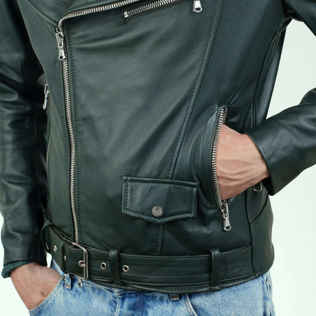 Chiodo in pelle 601NAVE