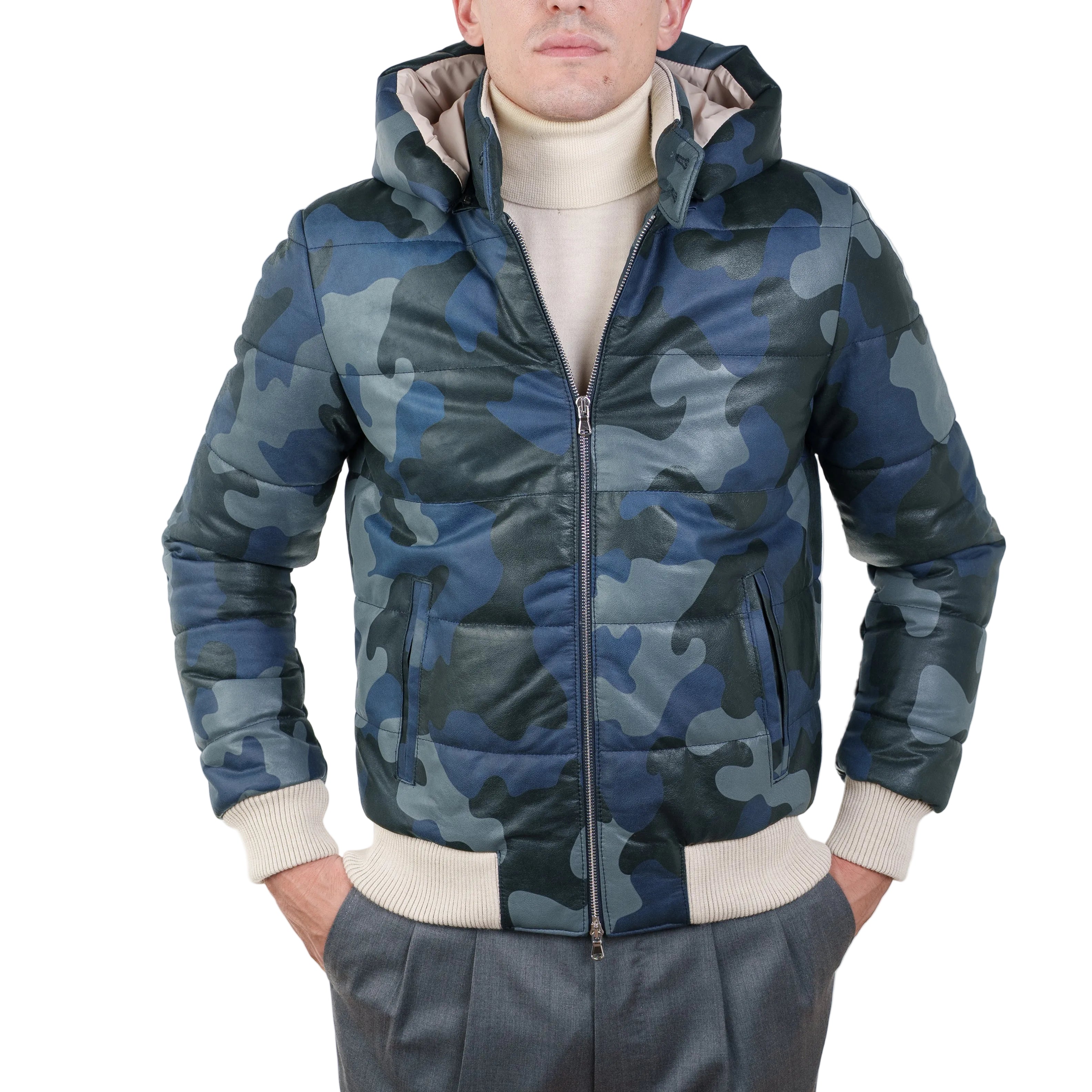 Piumino in pelle 89LCACB