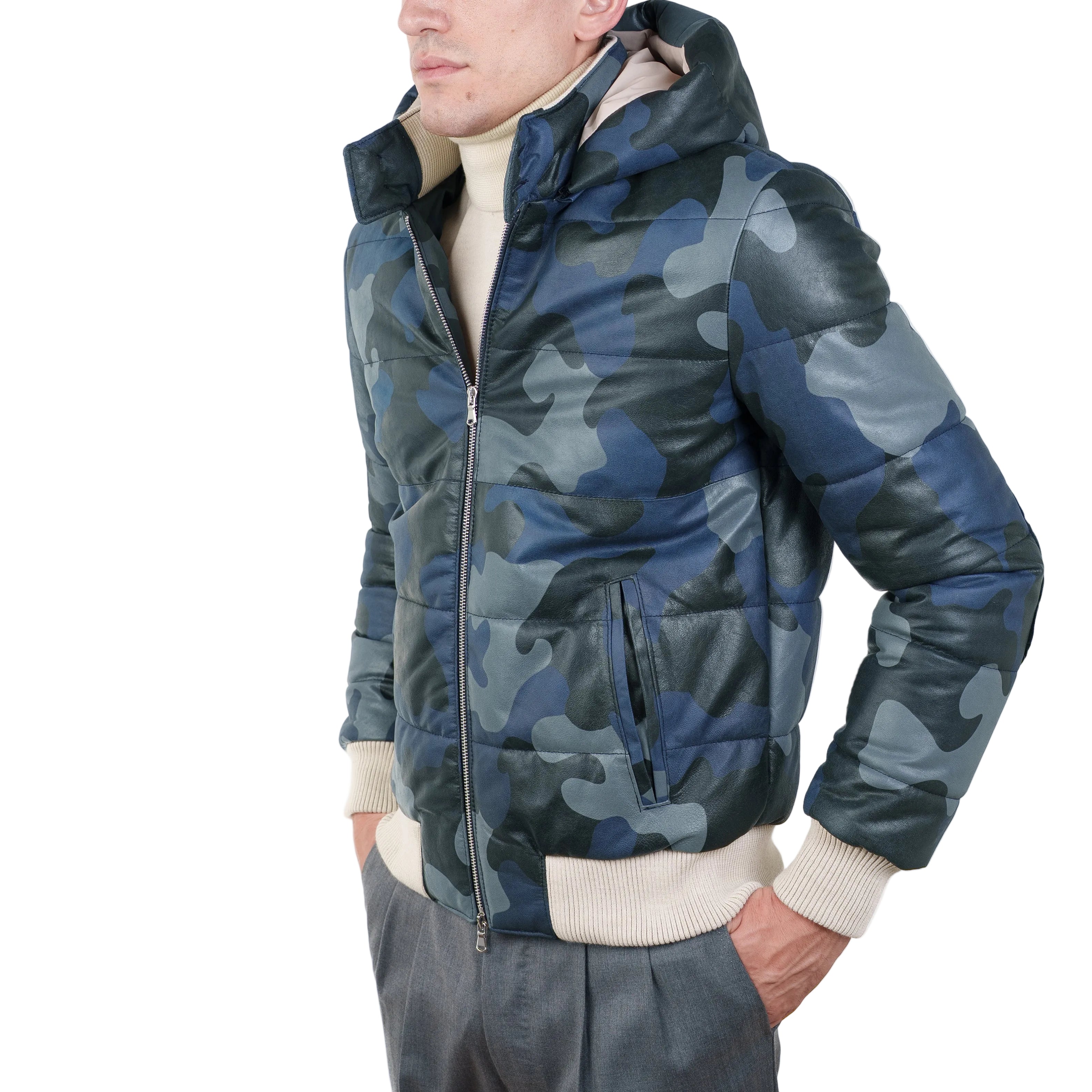 Piumino in pelle 89LCACB
