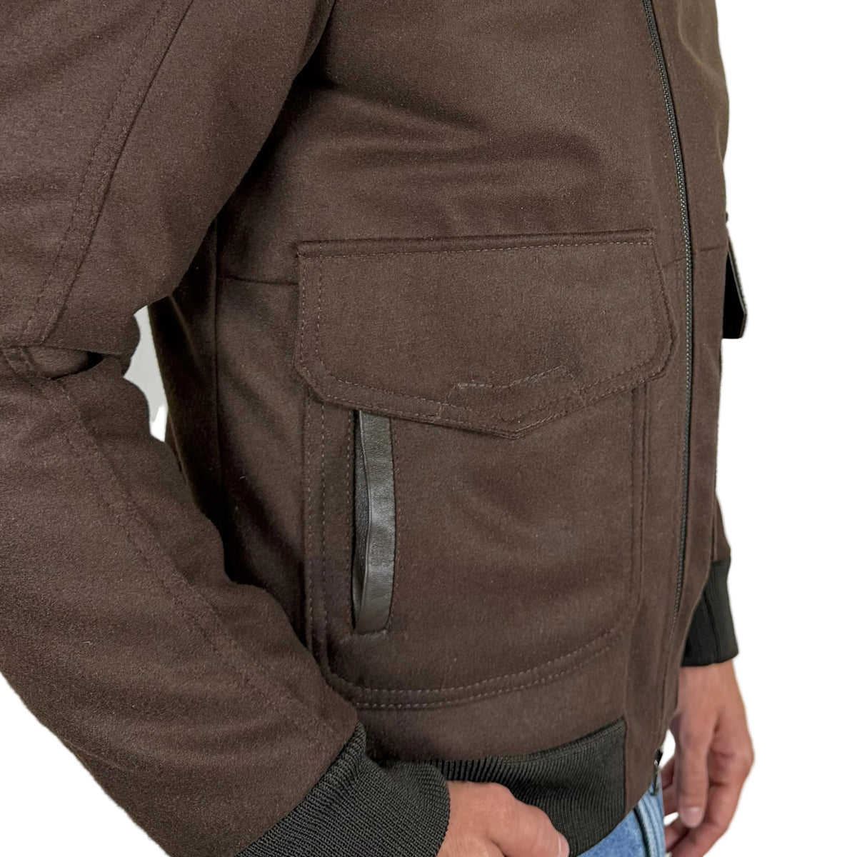 Bomber in Tessuto Pelle 86LTXMO