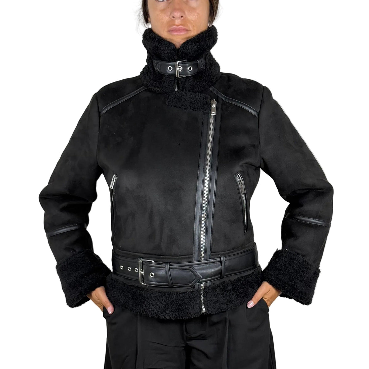 Chiodo in shearling 44LSHNE
