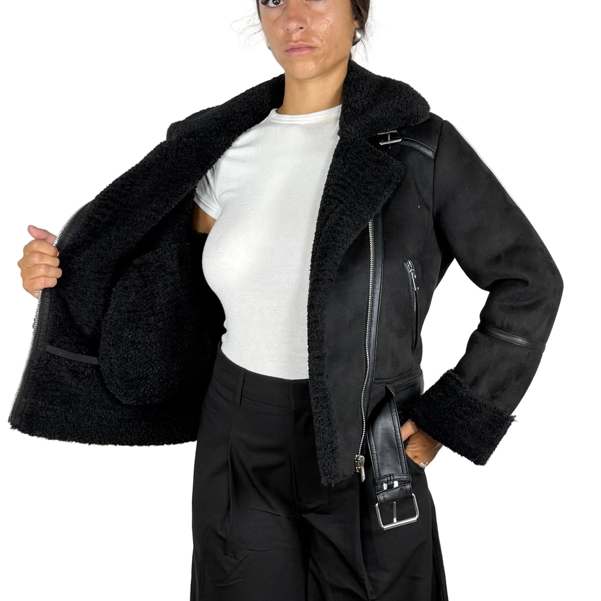 Chiodo in shearling 44LSHNE