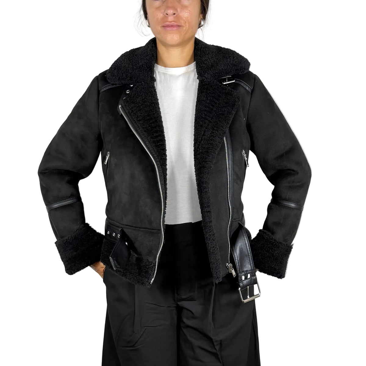 Chiodo in shearling 44LSHNE