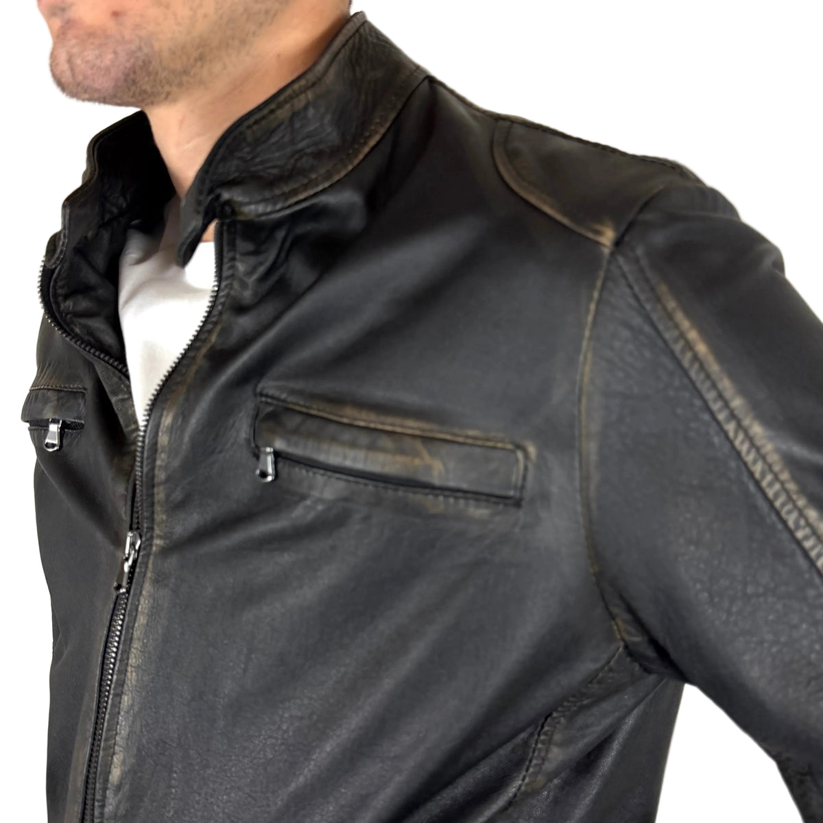 Biker in pelle 92WASPN