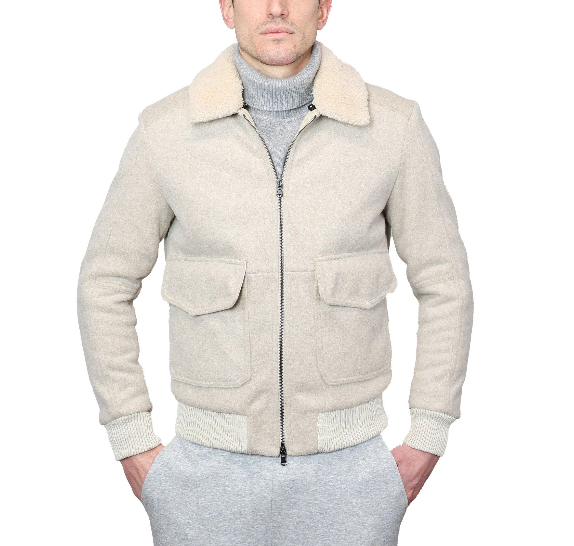 Leather bomber  86LTXBL