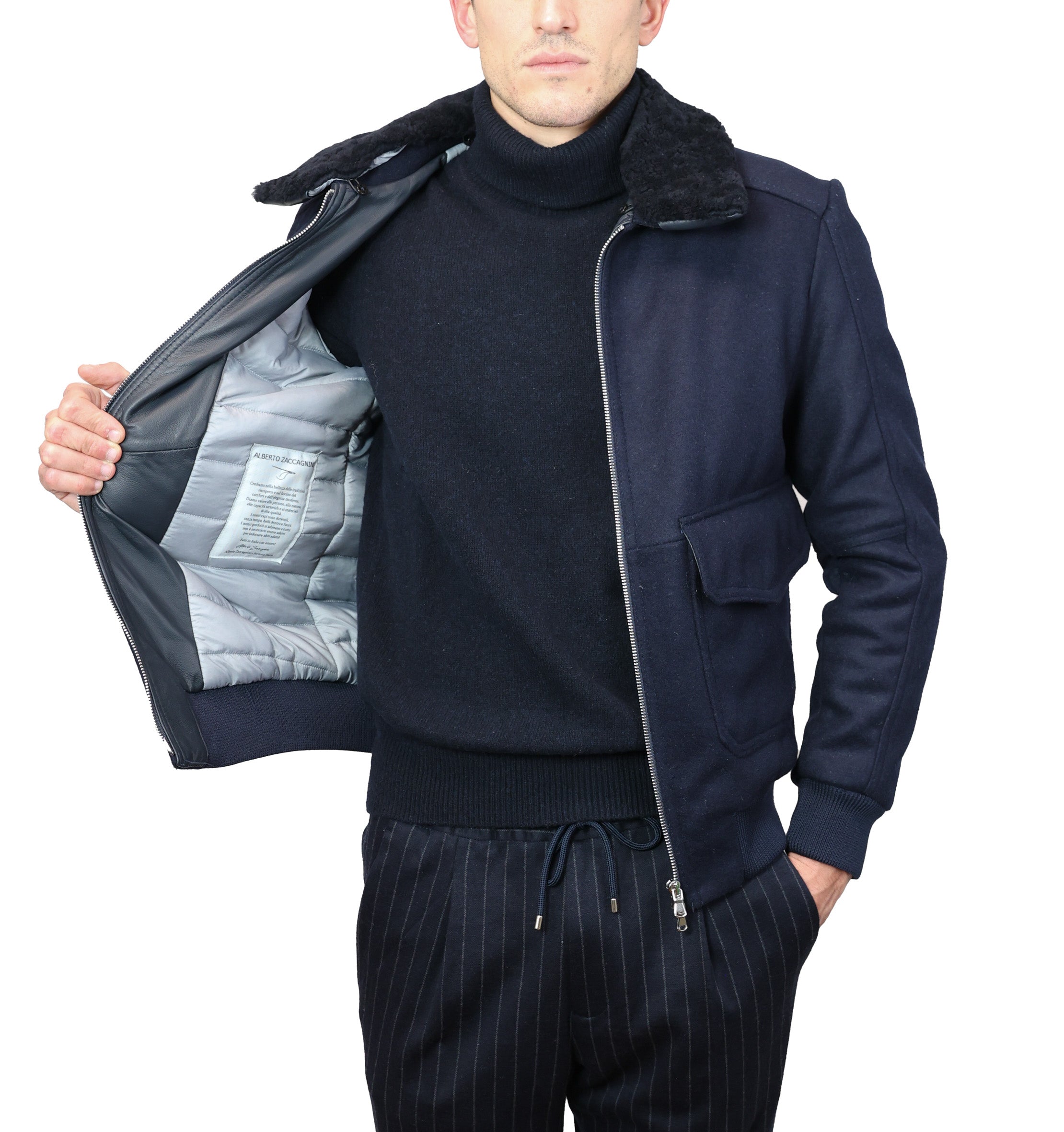 Leather bomber 86LMANE