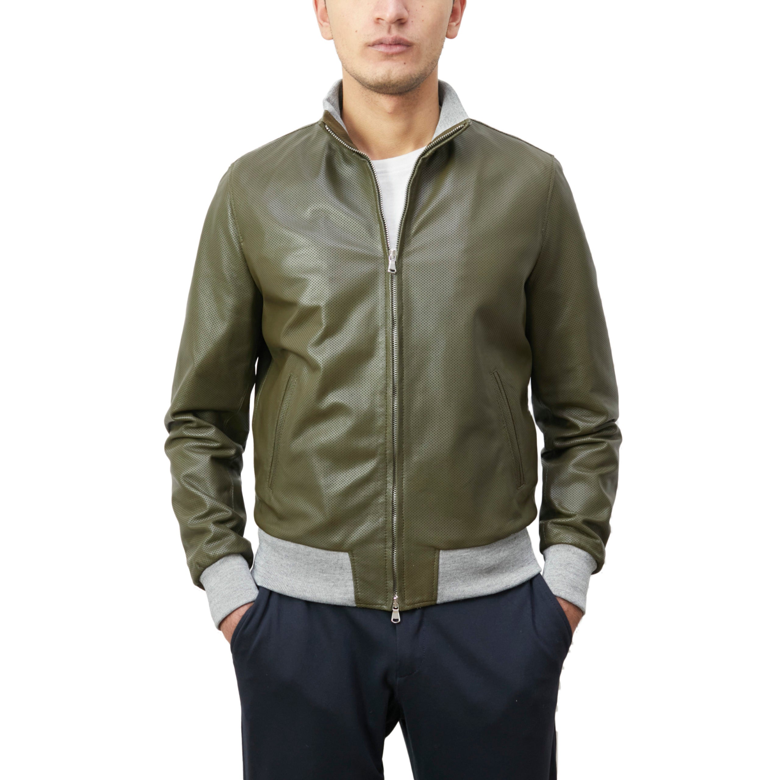 Chaquetas de cuero de primavera para hombre