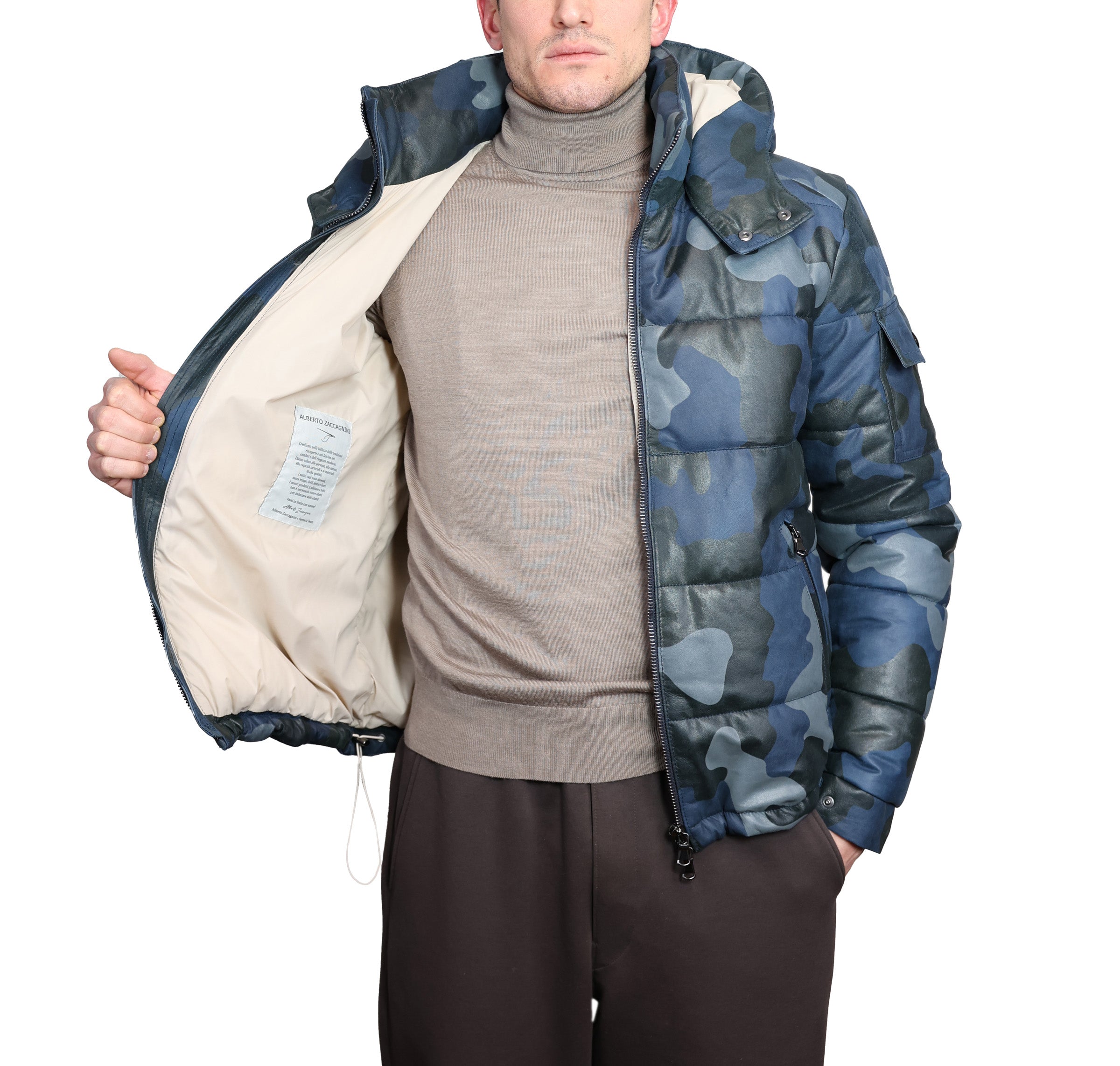 Piumino in pelle 01CLNCA