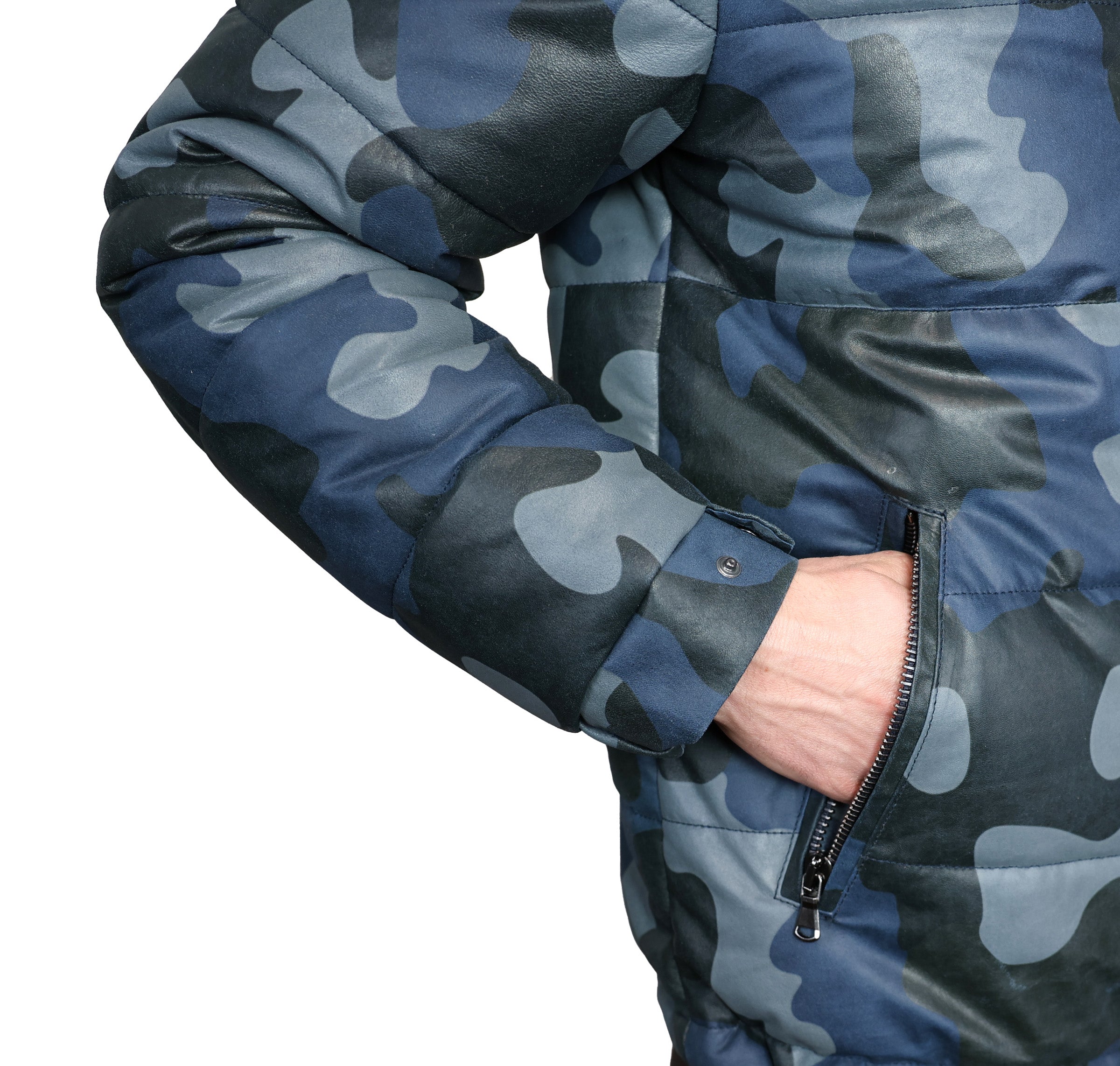 Piumino in pelle 01CLNCA