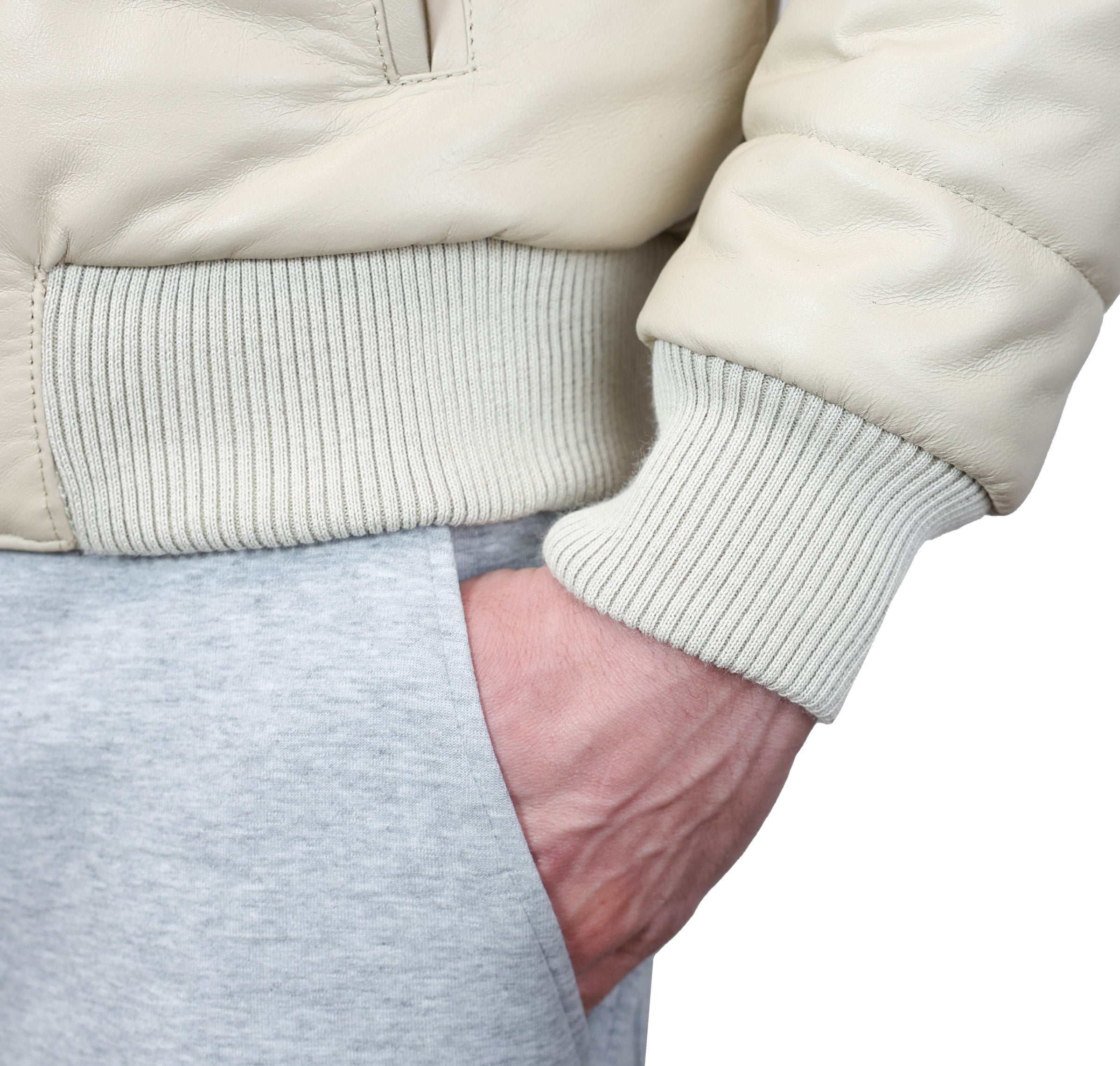 Leather down jacket 89LCABX