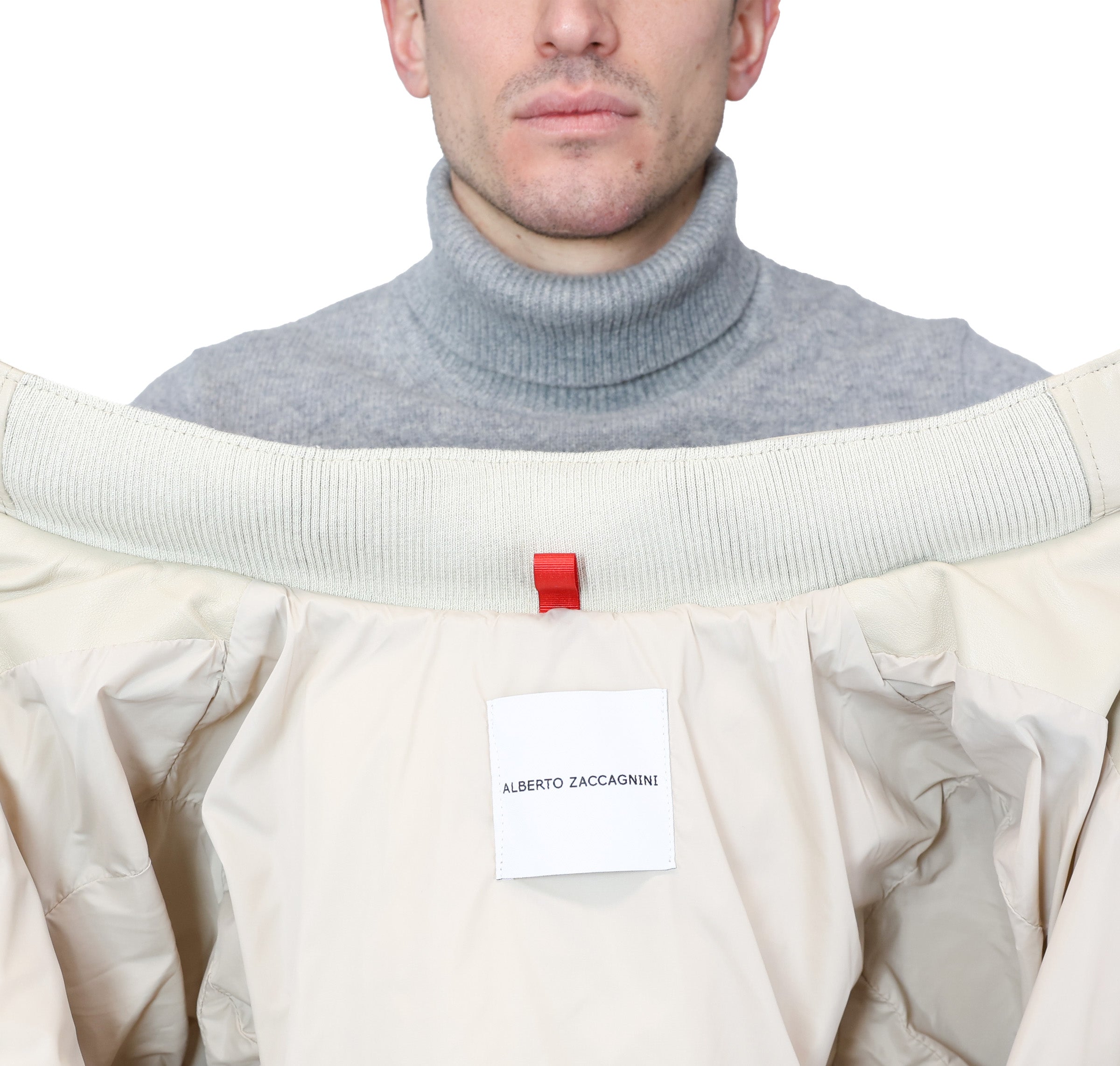 Leather down jacket 89LCABX