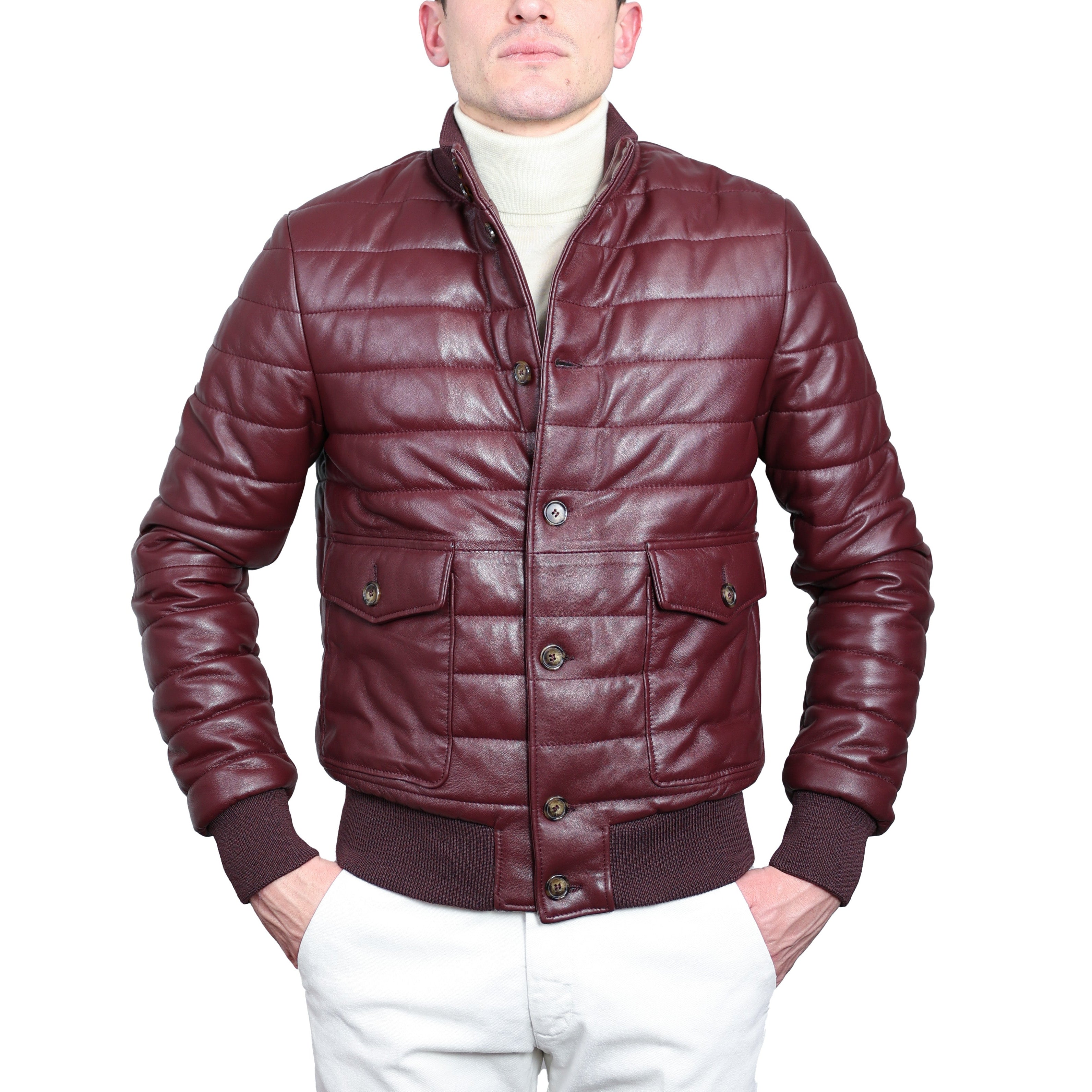 Piumino in pelle 98BLNBX