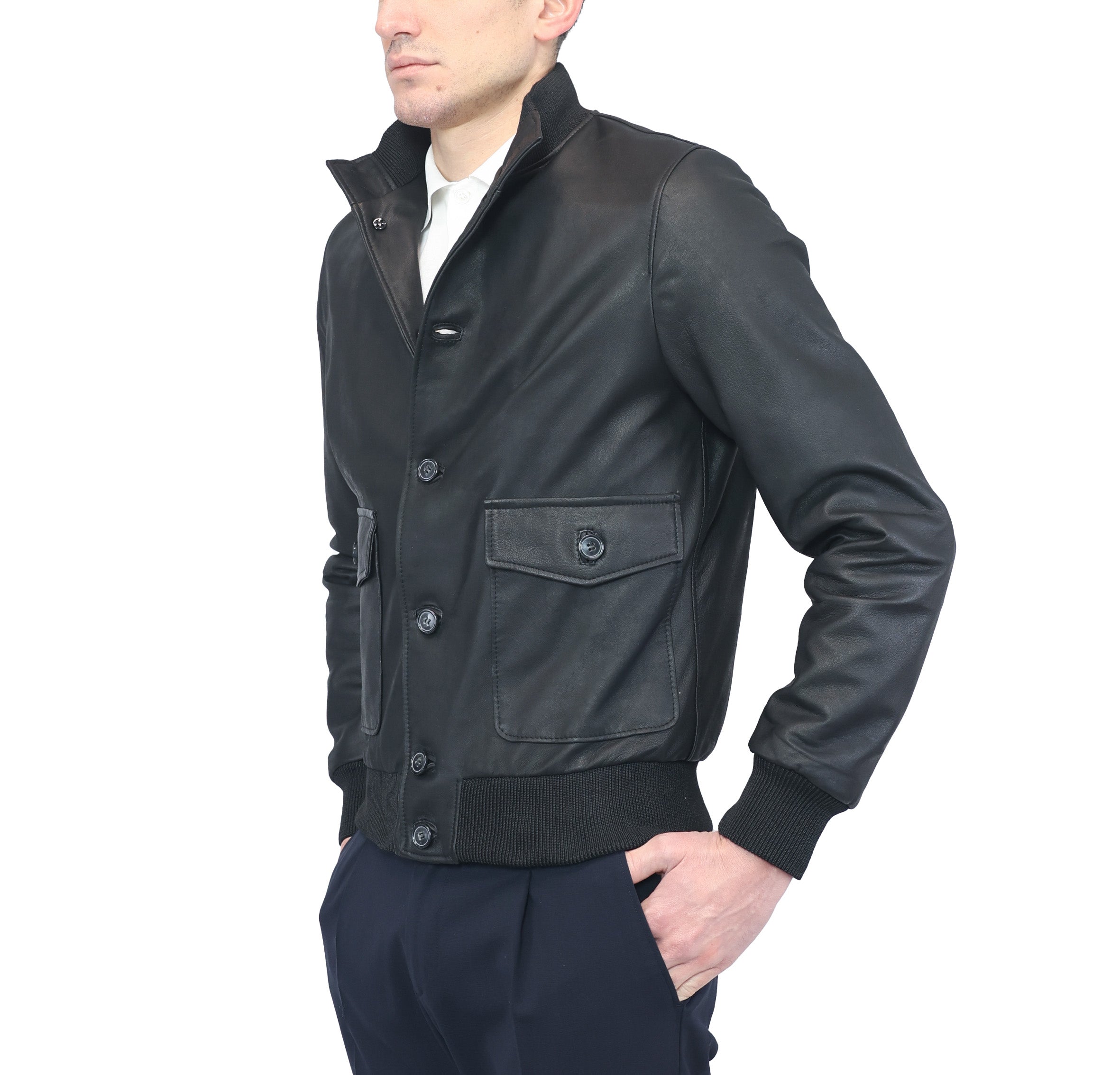 Leather bomber 98PVINE