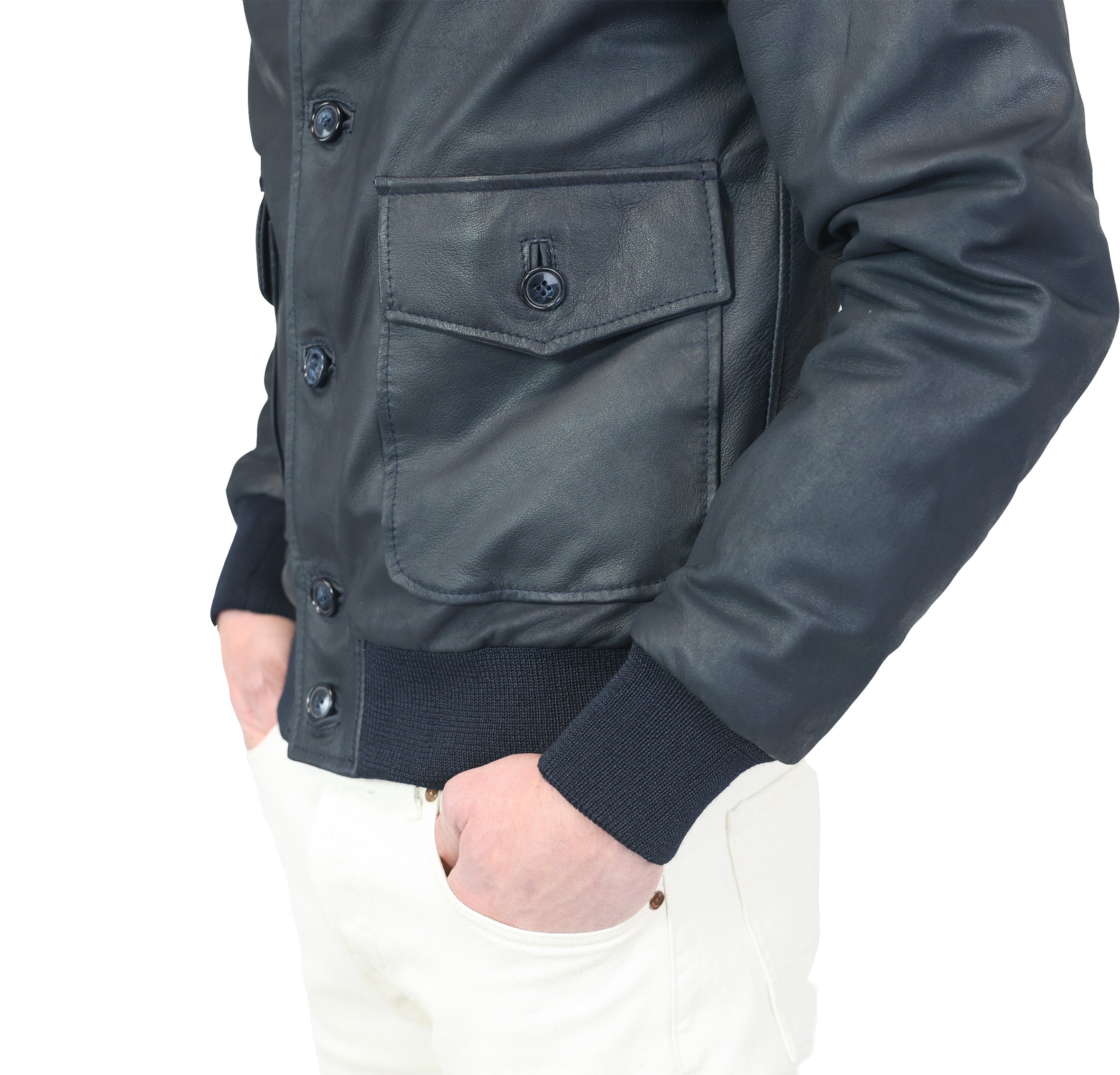 98PVIBL chaqueta bomber de cuero