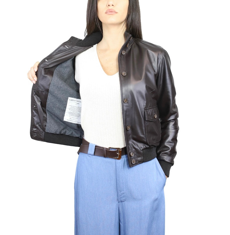 Leather bomber 25DANAM