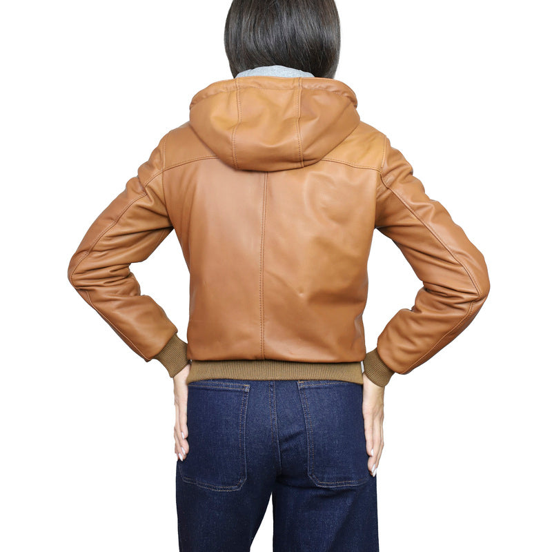 Chaqueta bomber de cuero 25LCNCU