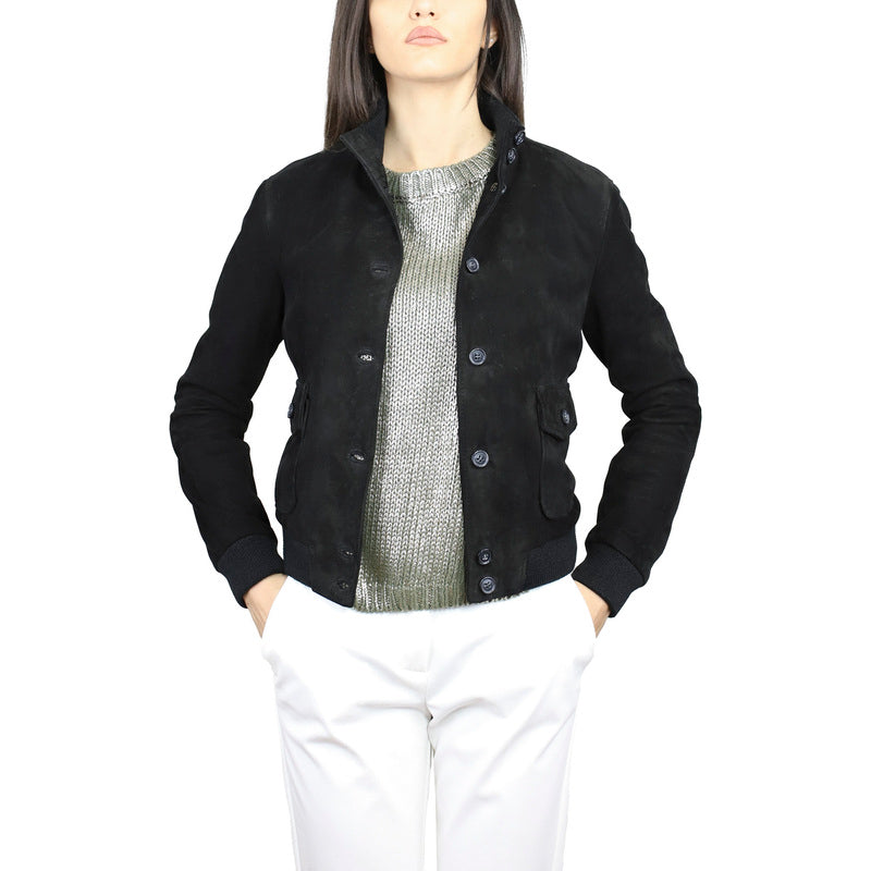 25SUNER chaqueta bomber de cuero