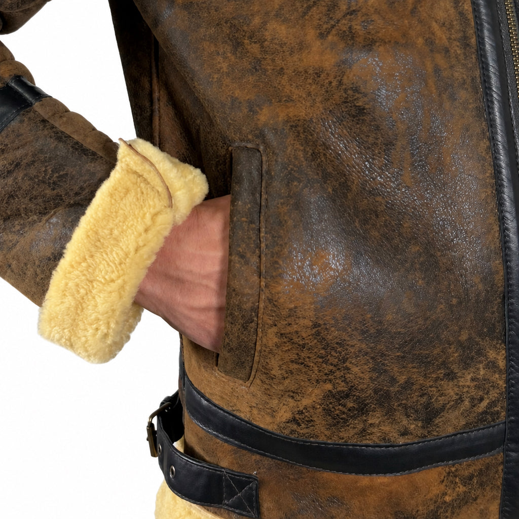 Biker in Shearling  73SHEVI
