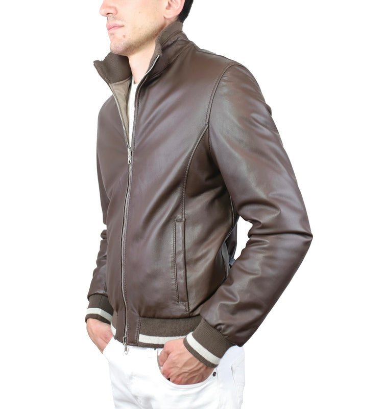 70LNABR leather jacket