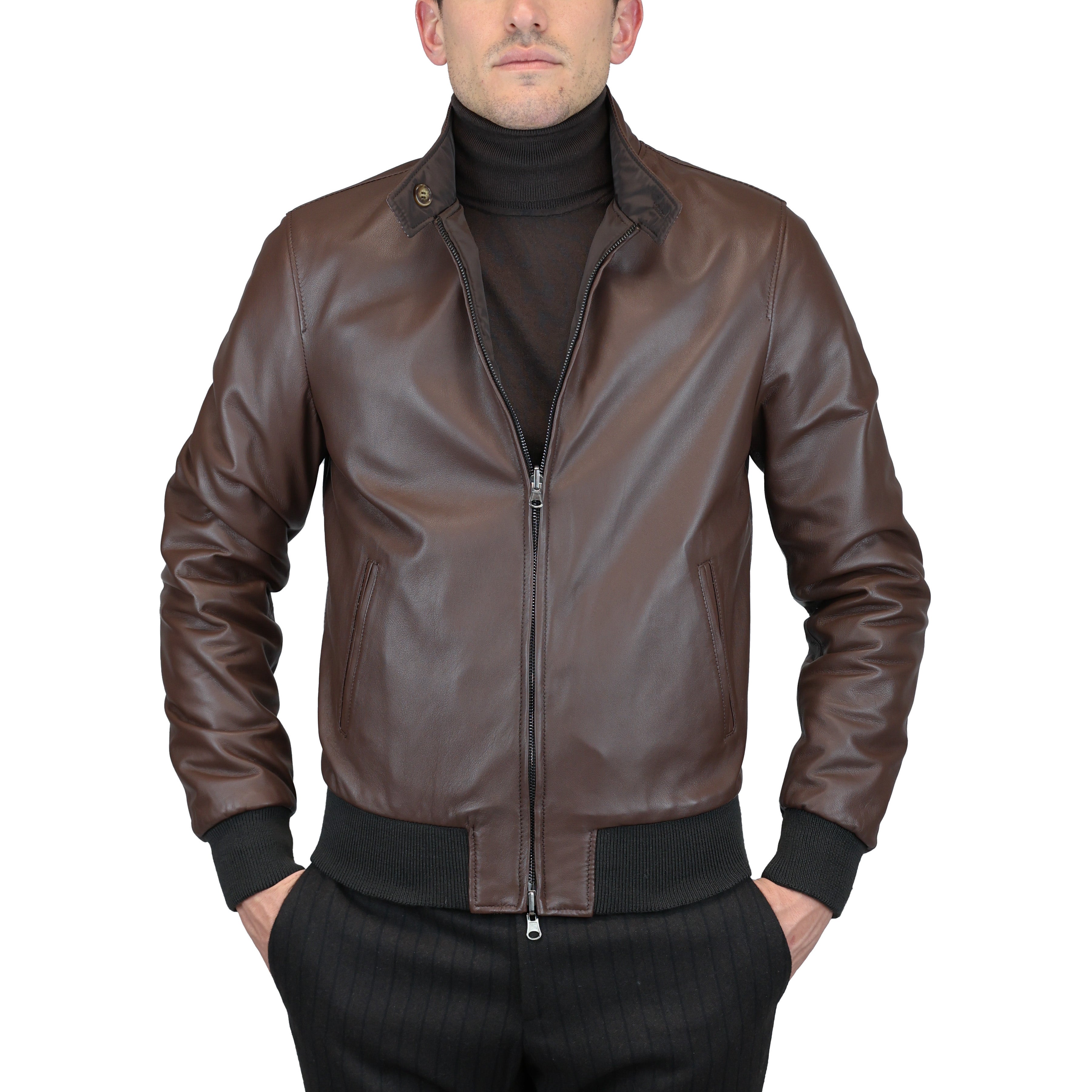 Leather bomber 77LNACI