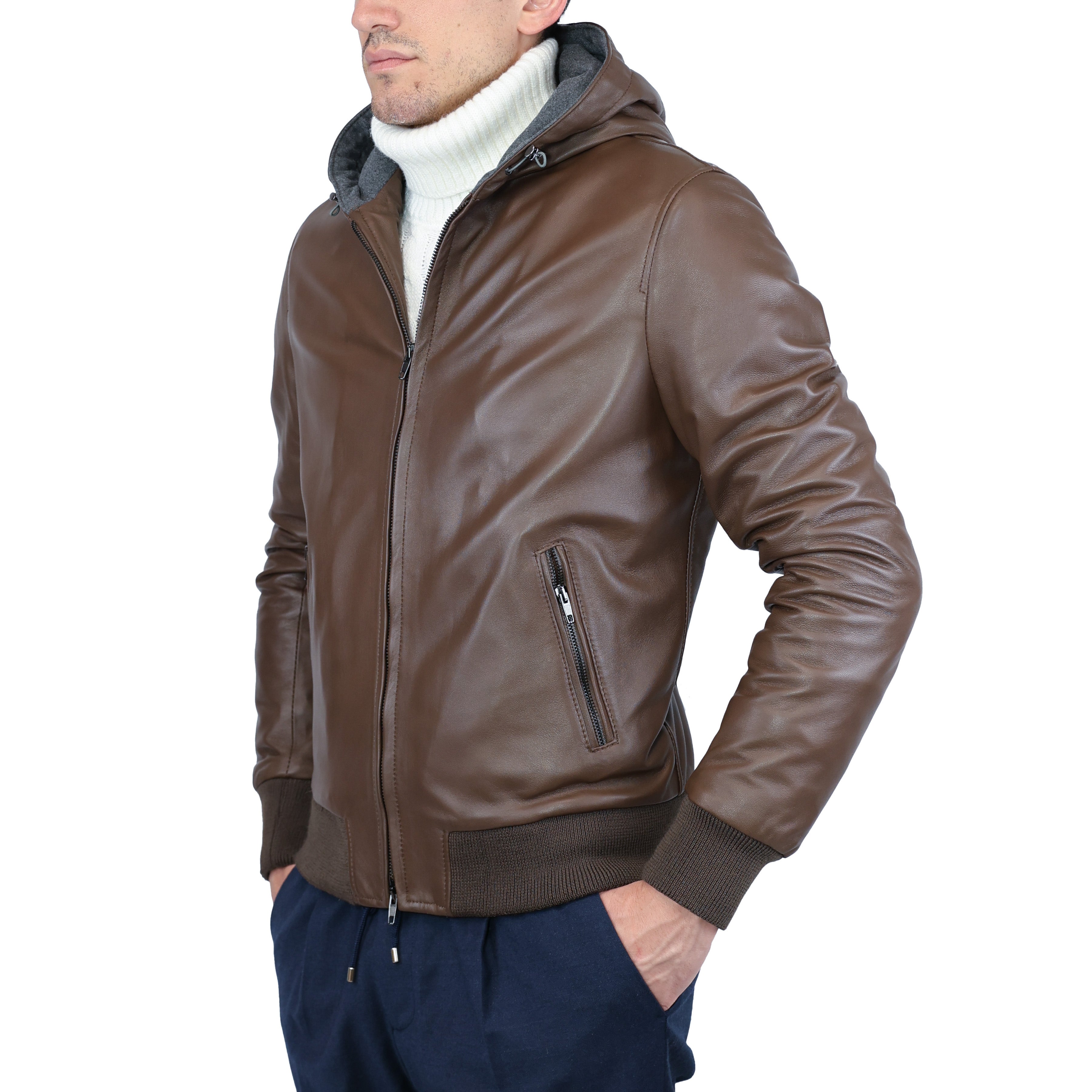 Leather bomber 89LCNTA