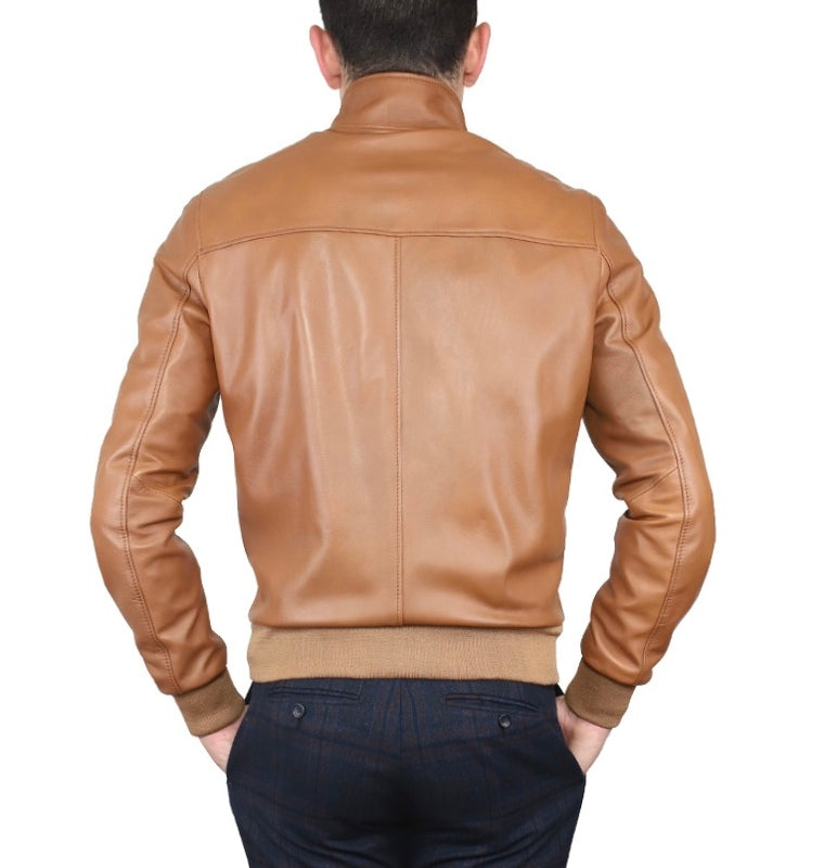 89LNACU chaqueta bomber de cuero