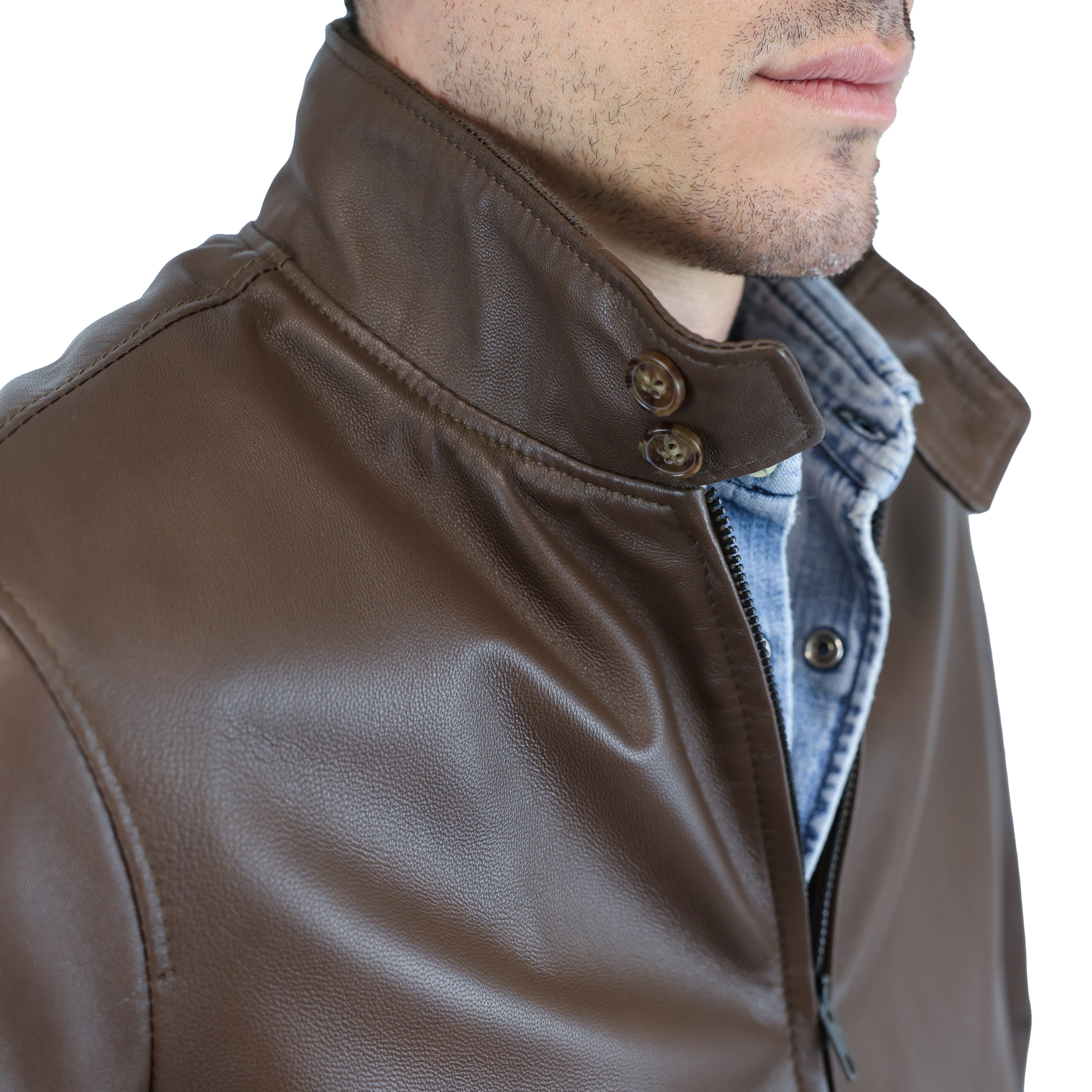 Chaqueta de cuero 89LNATA 