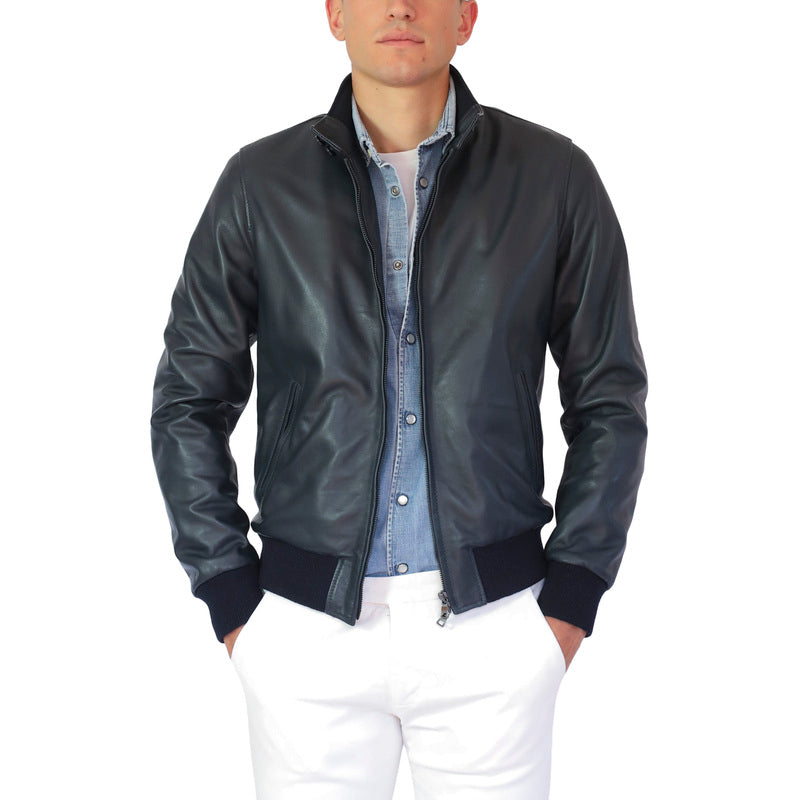 89NATBL leather jacket