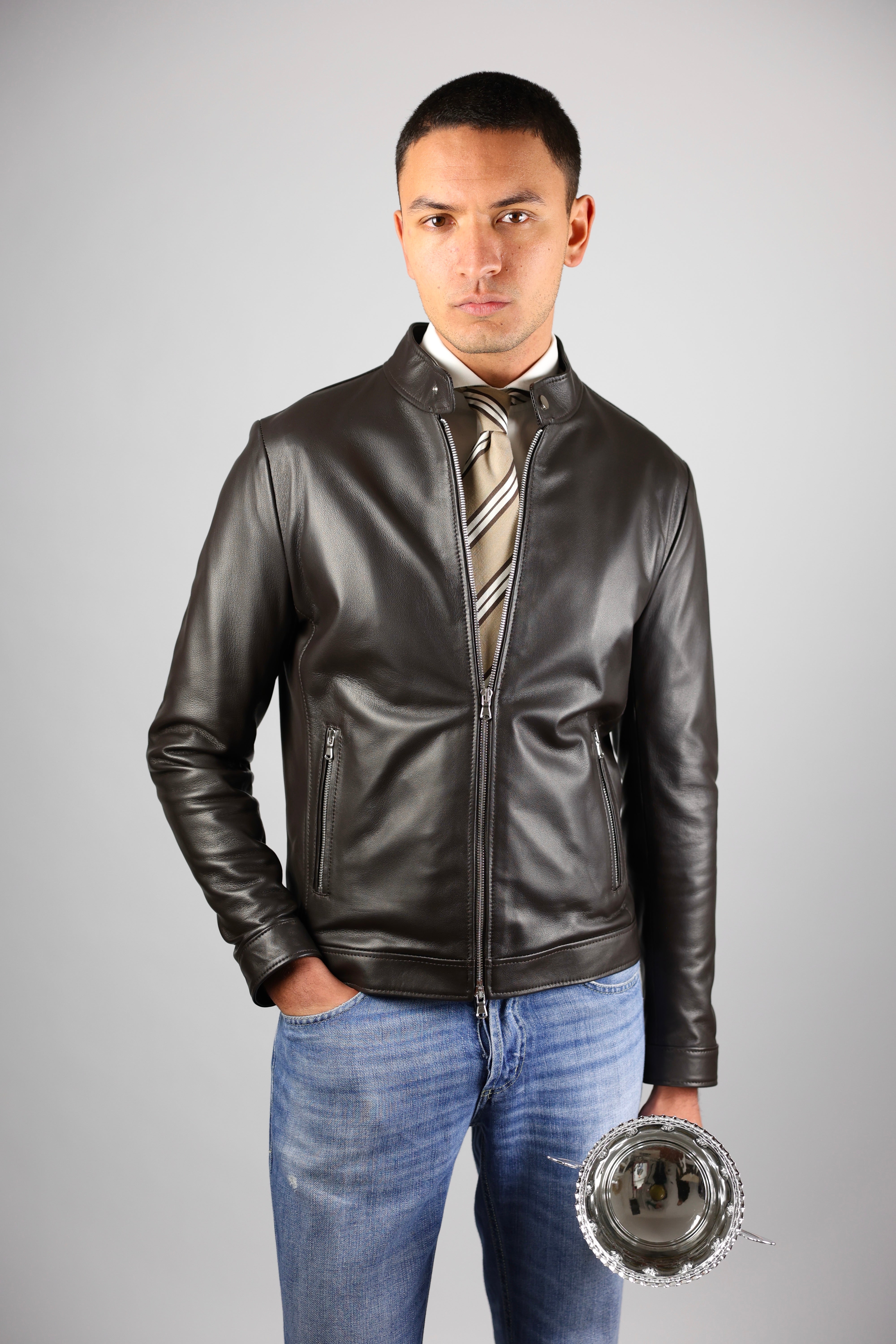 Biker in pelle 97PNAMO