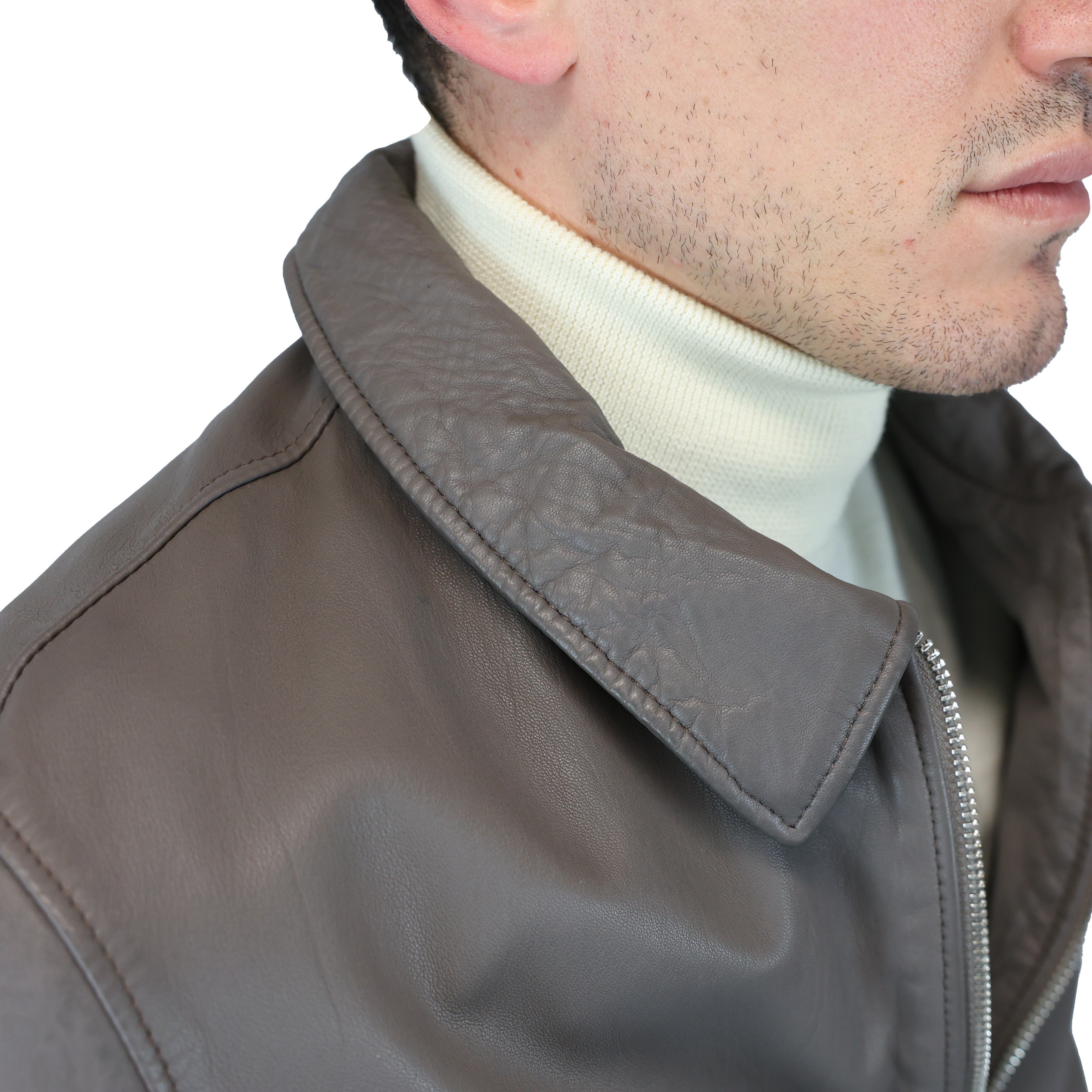 Leather bomber 91LWNGR