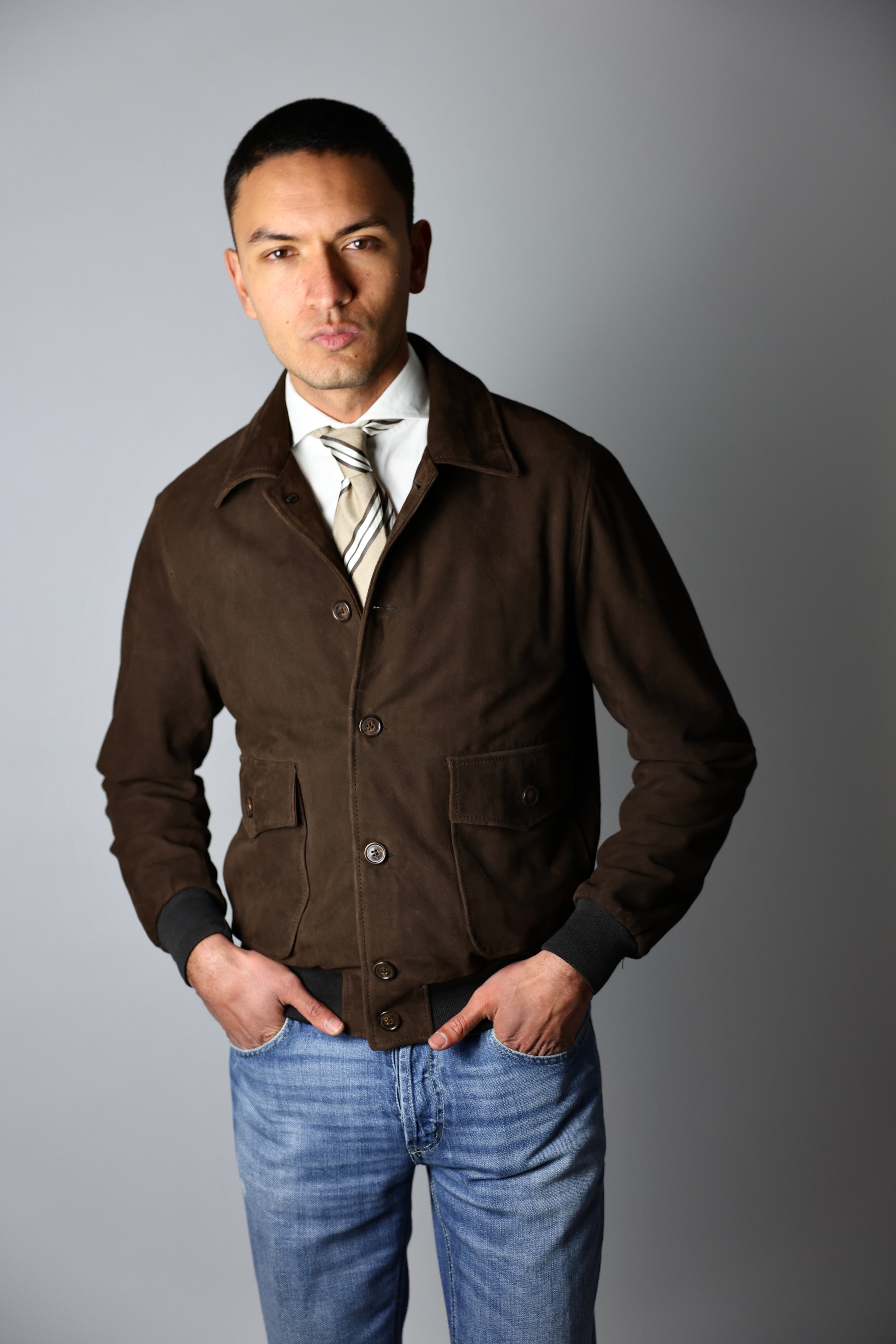 98PSCCM  chaqueta bomber de cuero