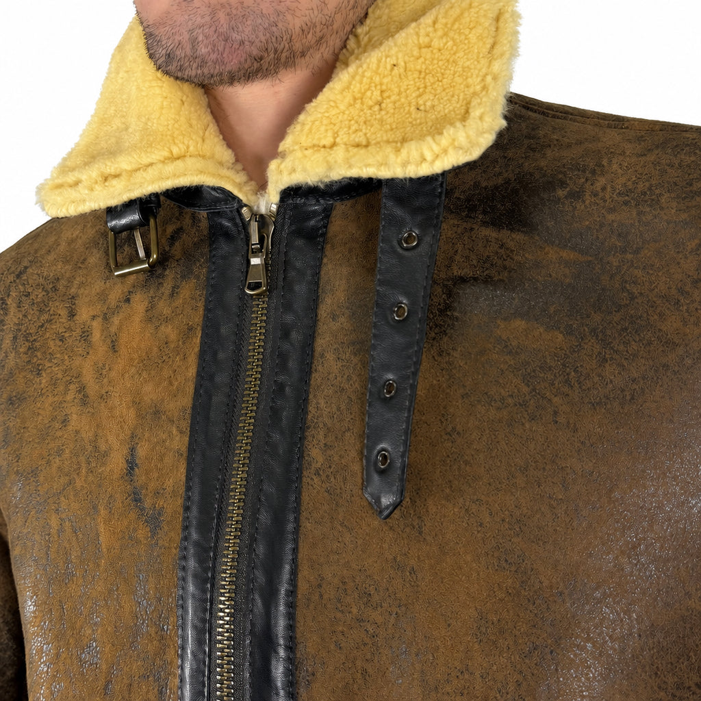 Biker in Shearling  73SHEVI