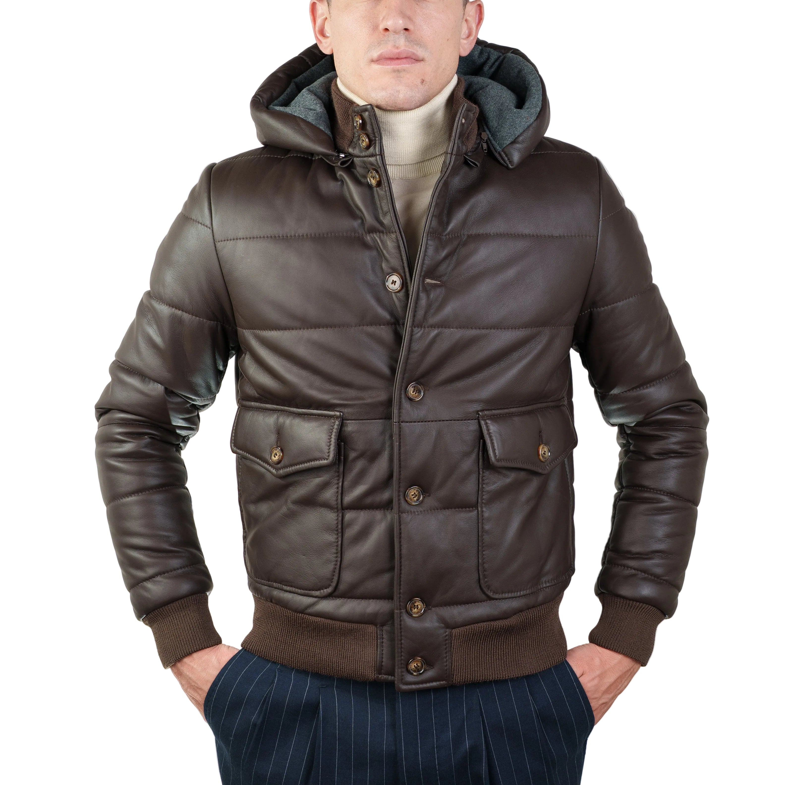 Piumino in pelle 98CLNBR