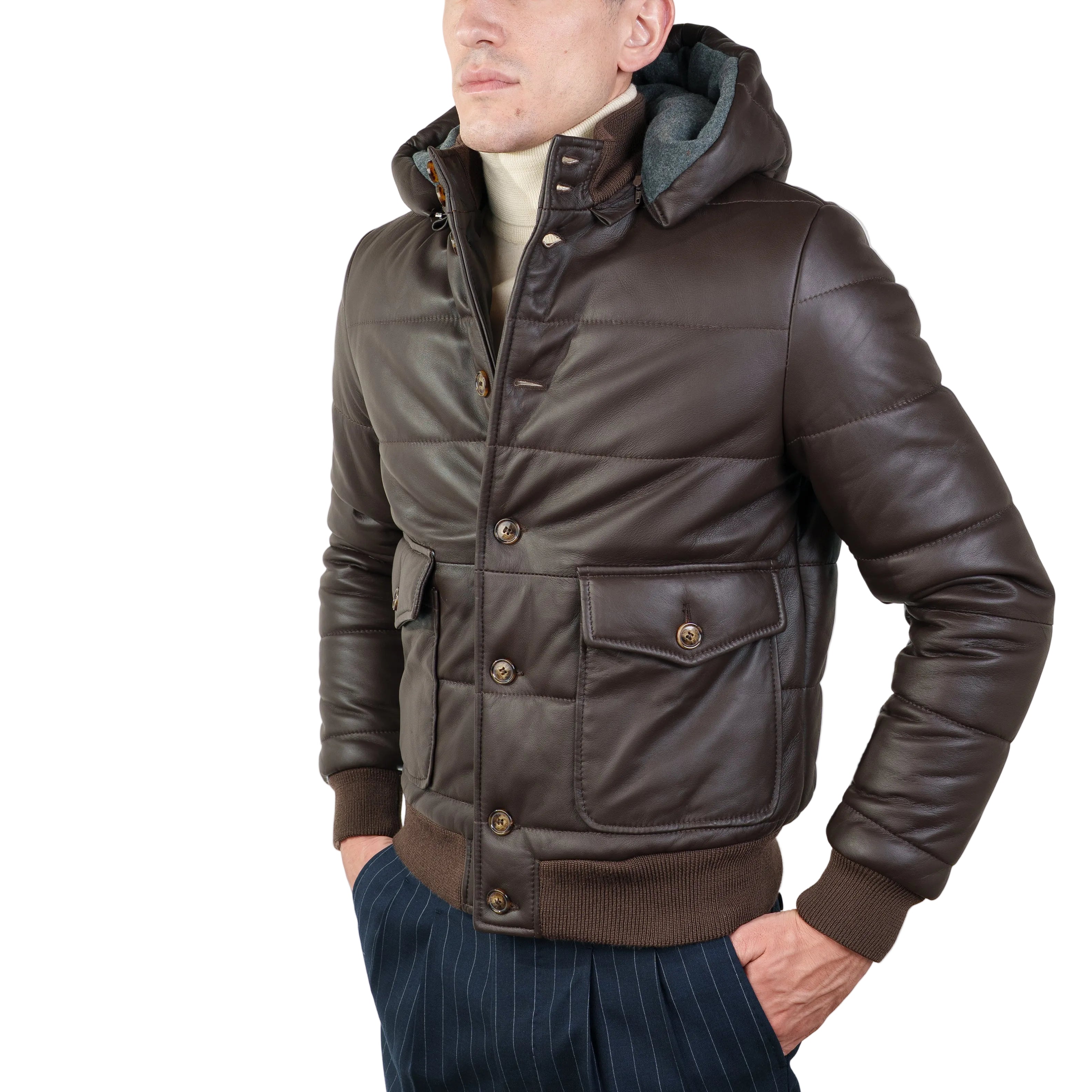Piumino in pelle 98CLNBR