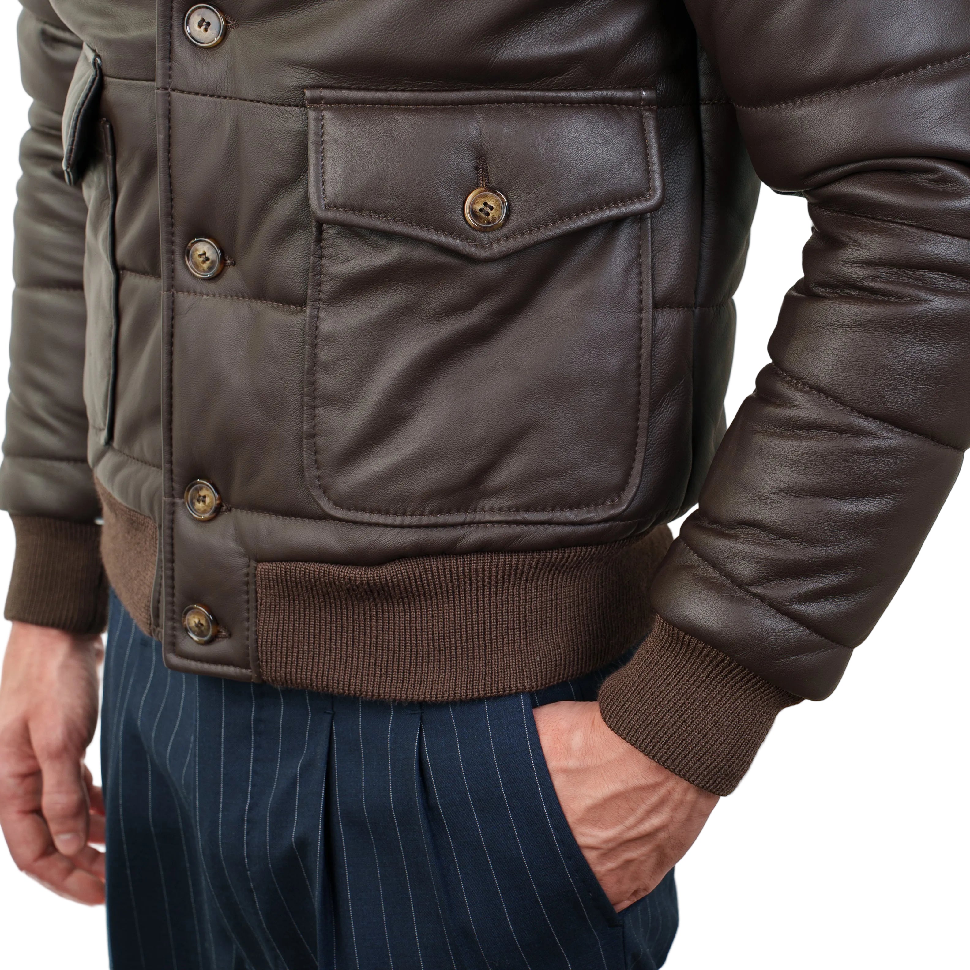 Piumino in pelle 98CLNBR