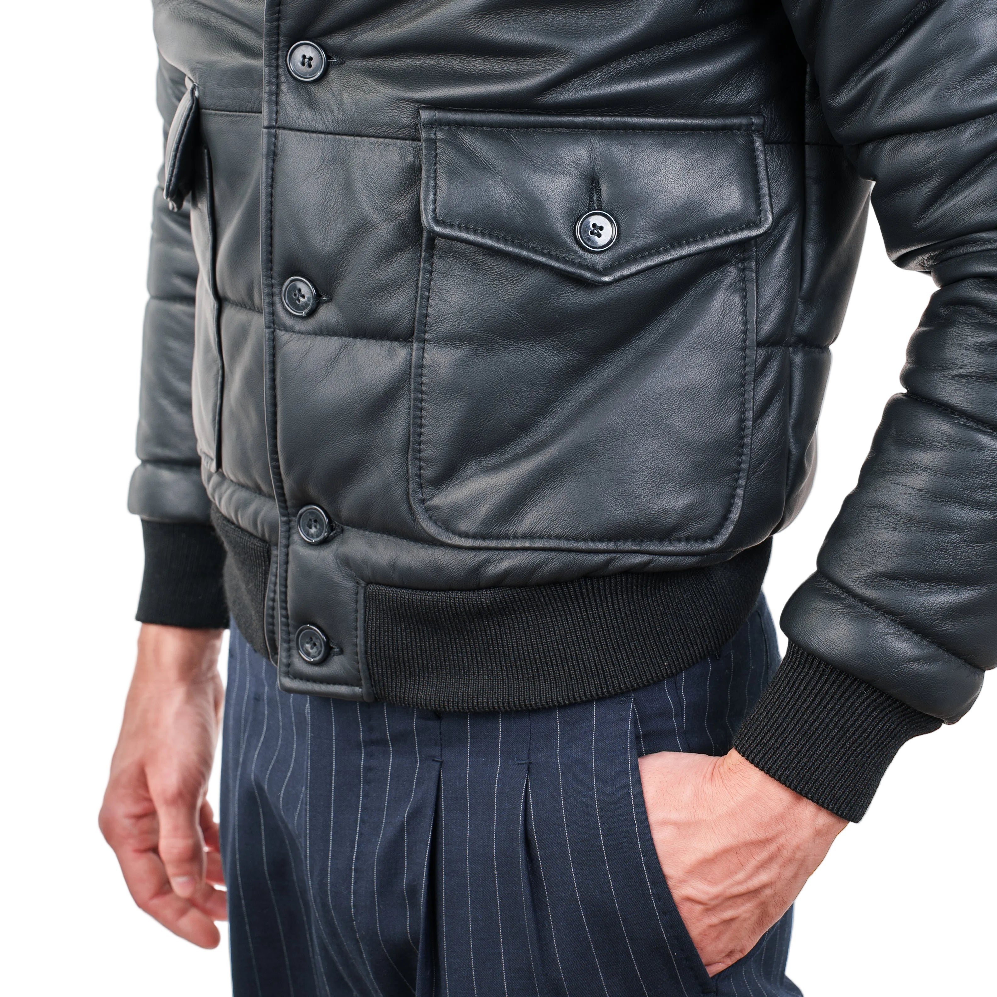 Piumino in pelle 98CLNNE