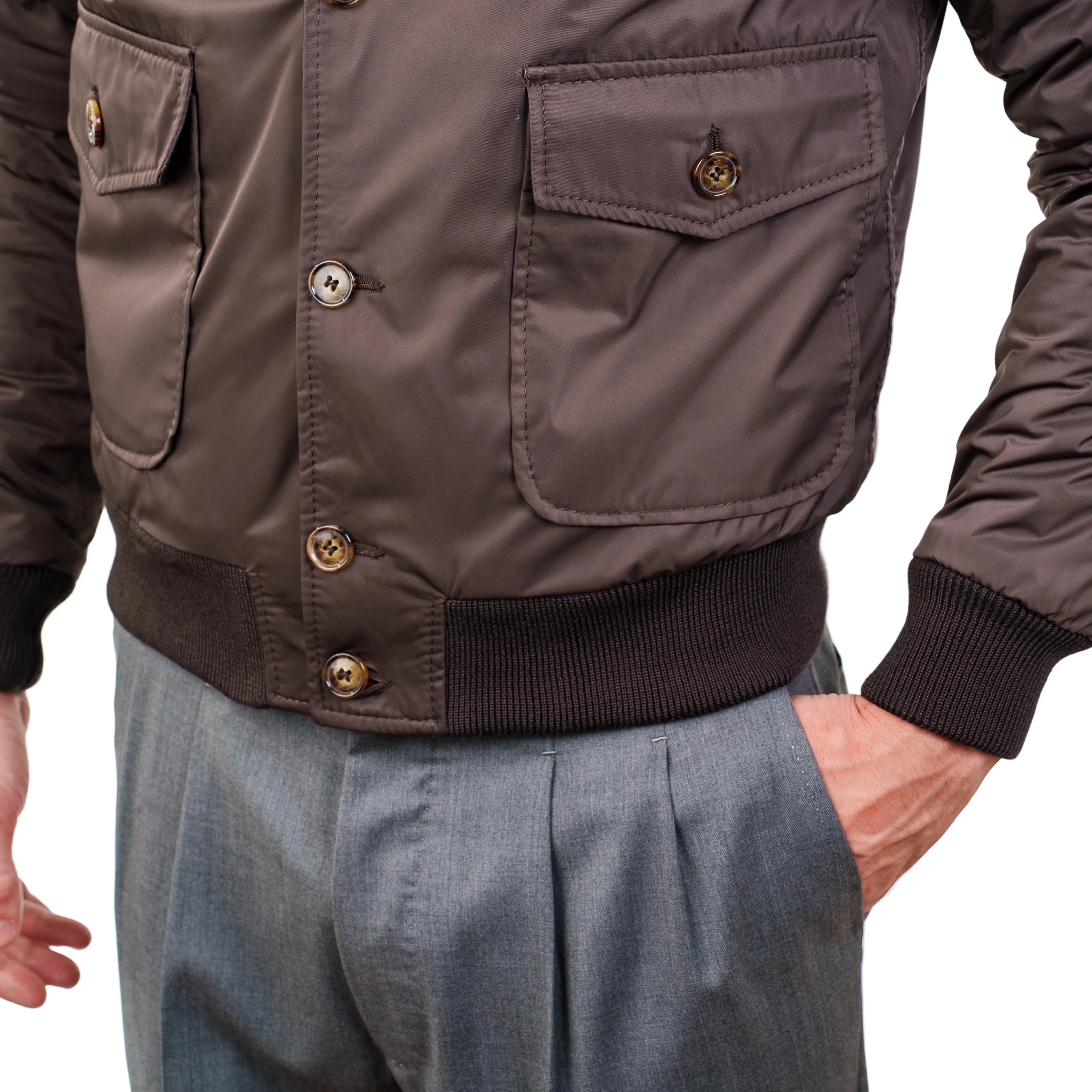 Bomber in Tessuto Pelle 98LTXNM