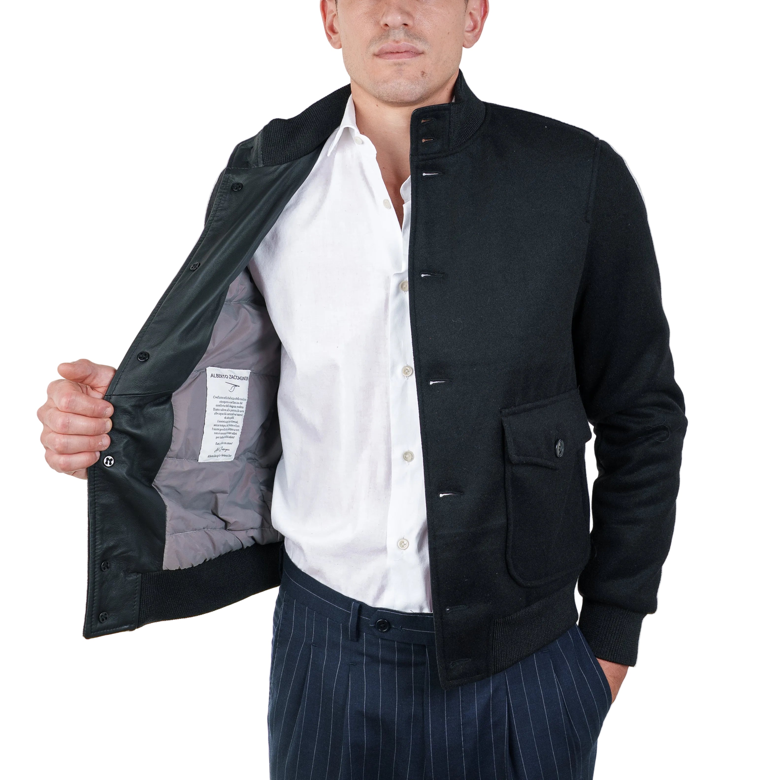 Bomber in Tessuto Pelle 98TEXNE