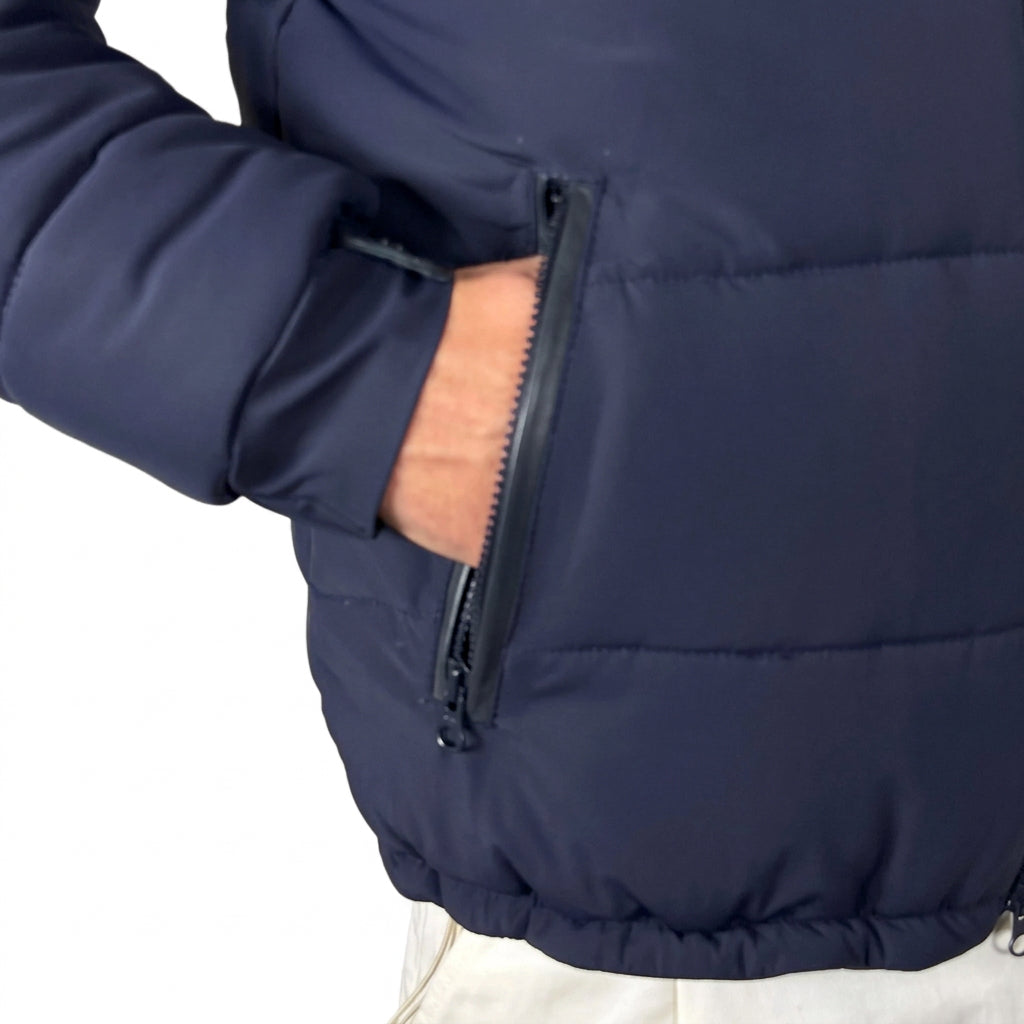 Geacă matlasată din piele 75LTXNB