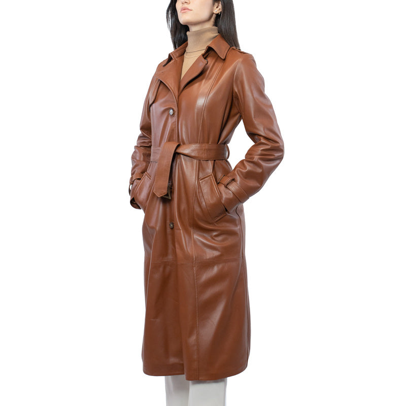 Leather trench TRHNACU