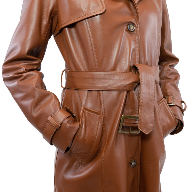 Leather trench TRHNACU