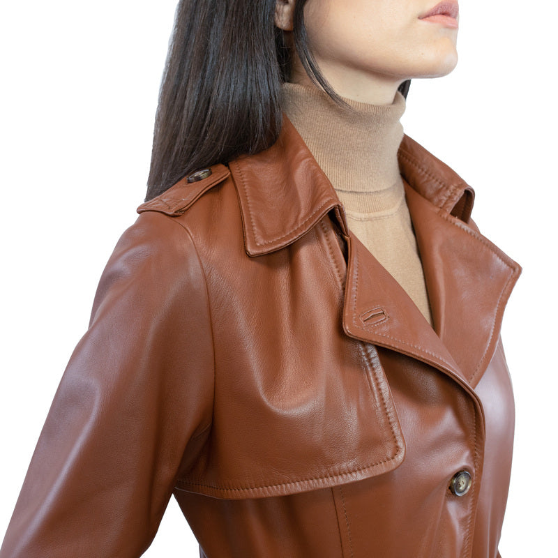 Leather trench TRHNACU