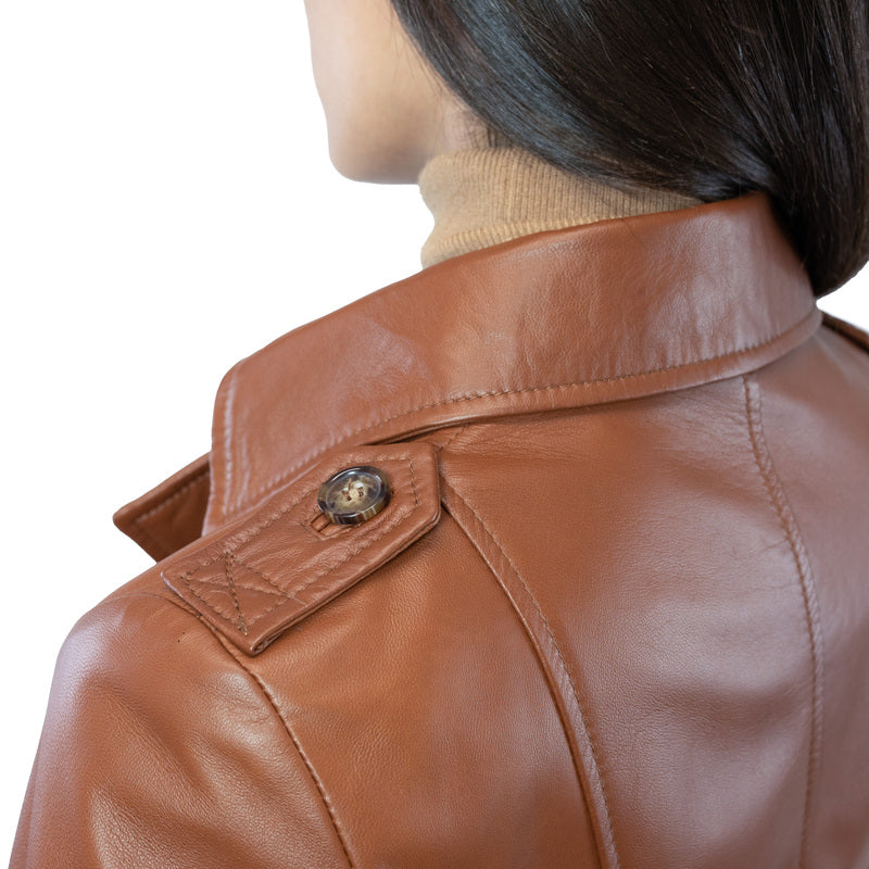 Leather trench TRHNACU