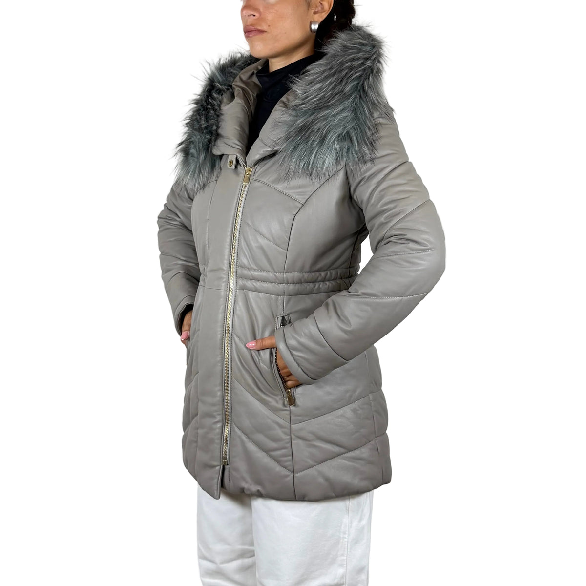 Piumino in pelle 82LNASA