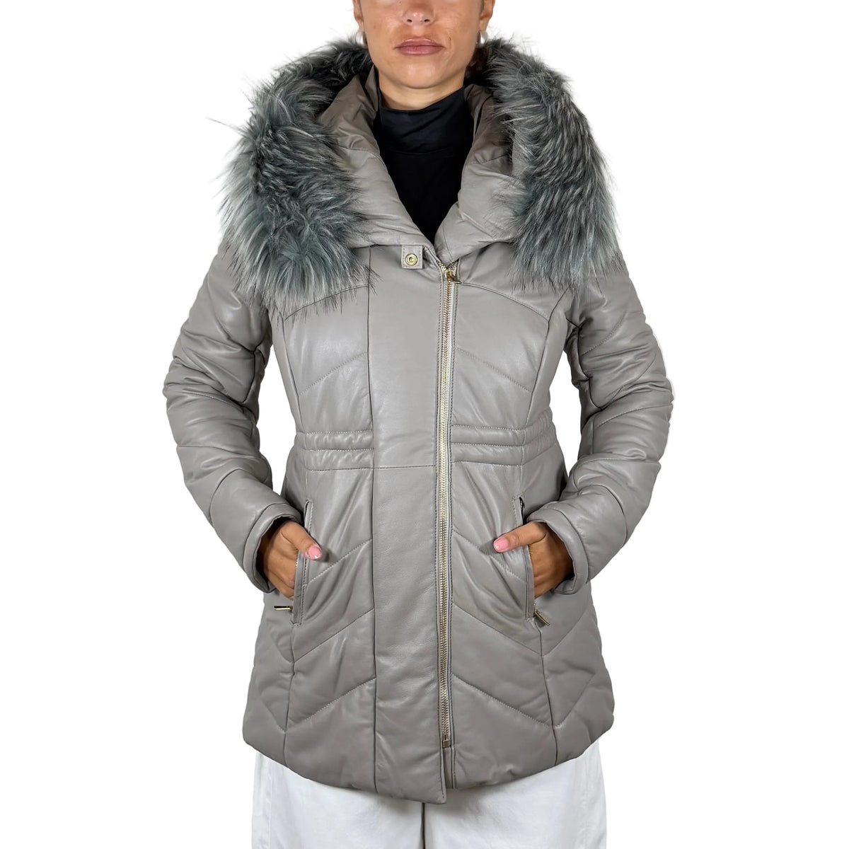 Piumino in pelle 82LNASA