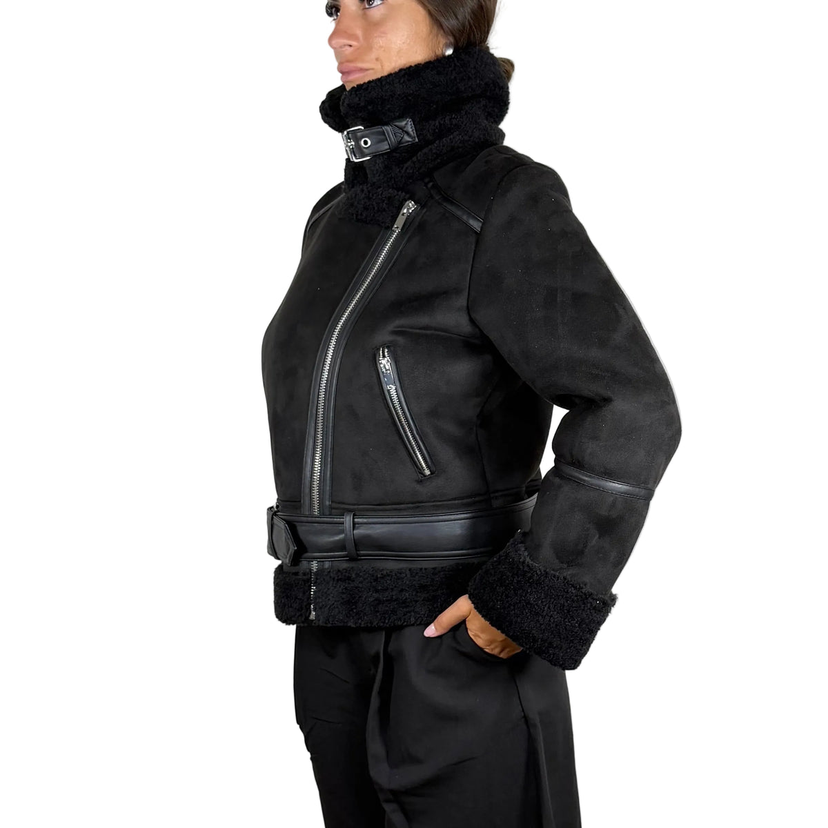 Chiodo in shearling 44LSHNE