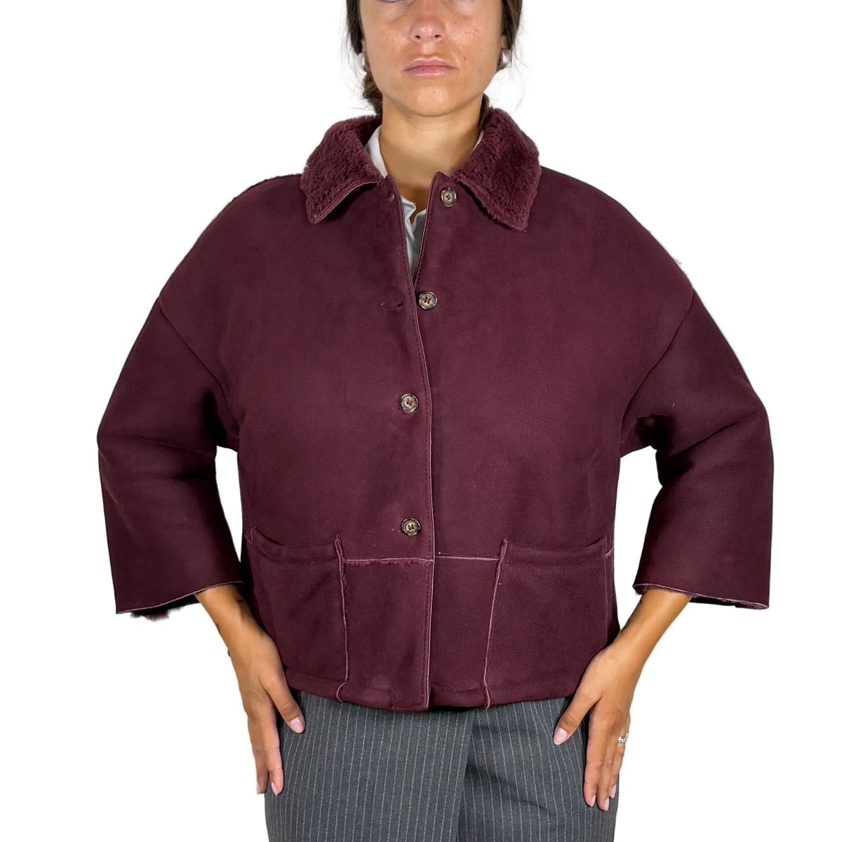 Μπουφάν από shearling 78SHEBX