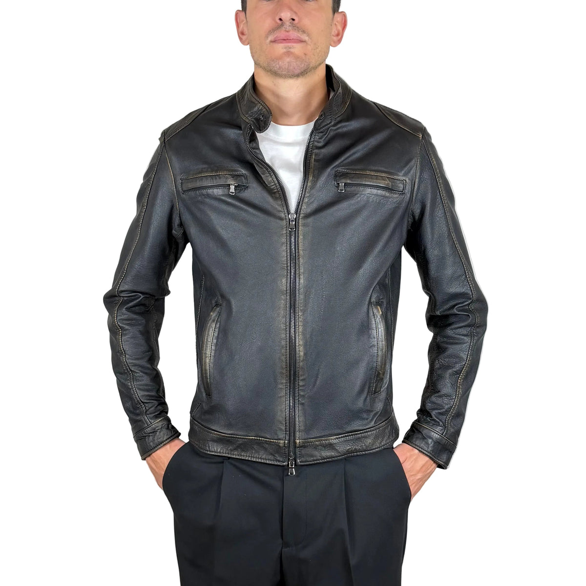 Biker in pelle 92WASPN